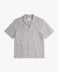 Bowling Shirt Bio Baumwolle - Grau Gestreift