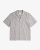 Bowling Shirt Bio Baumwolle - Grau Gestreift
