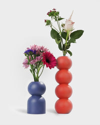 BUBBLE HOLZVASE 26 CM – ROT