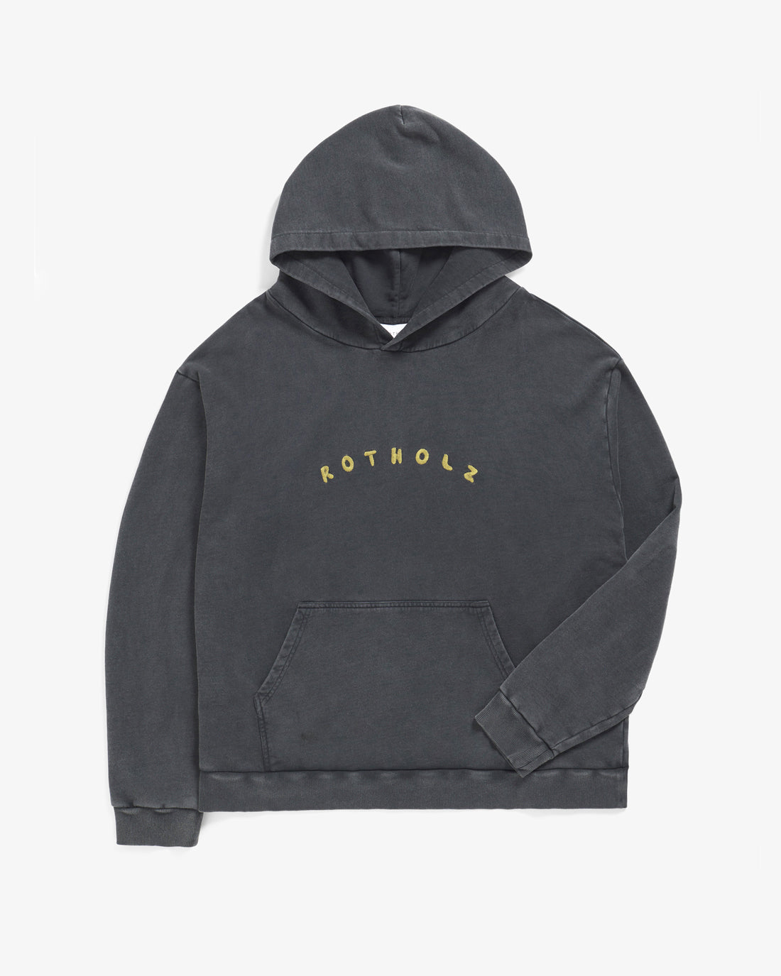 Logo Hoodie Organic Cotton - Washed Black
