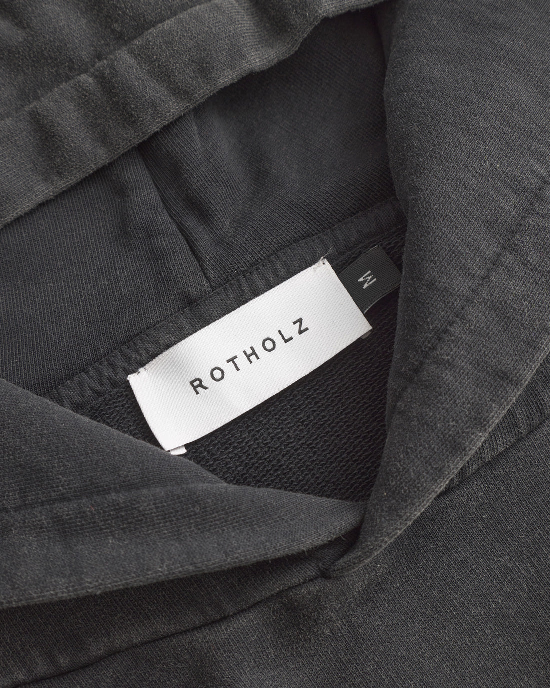 Logo Hoodie Organic Cotton - Washed Black