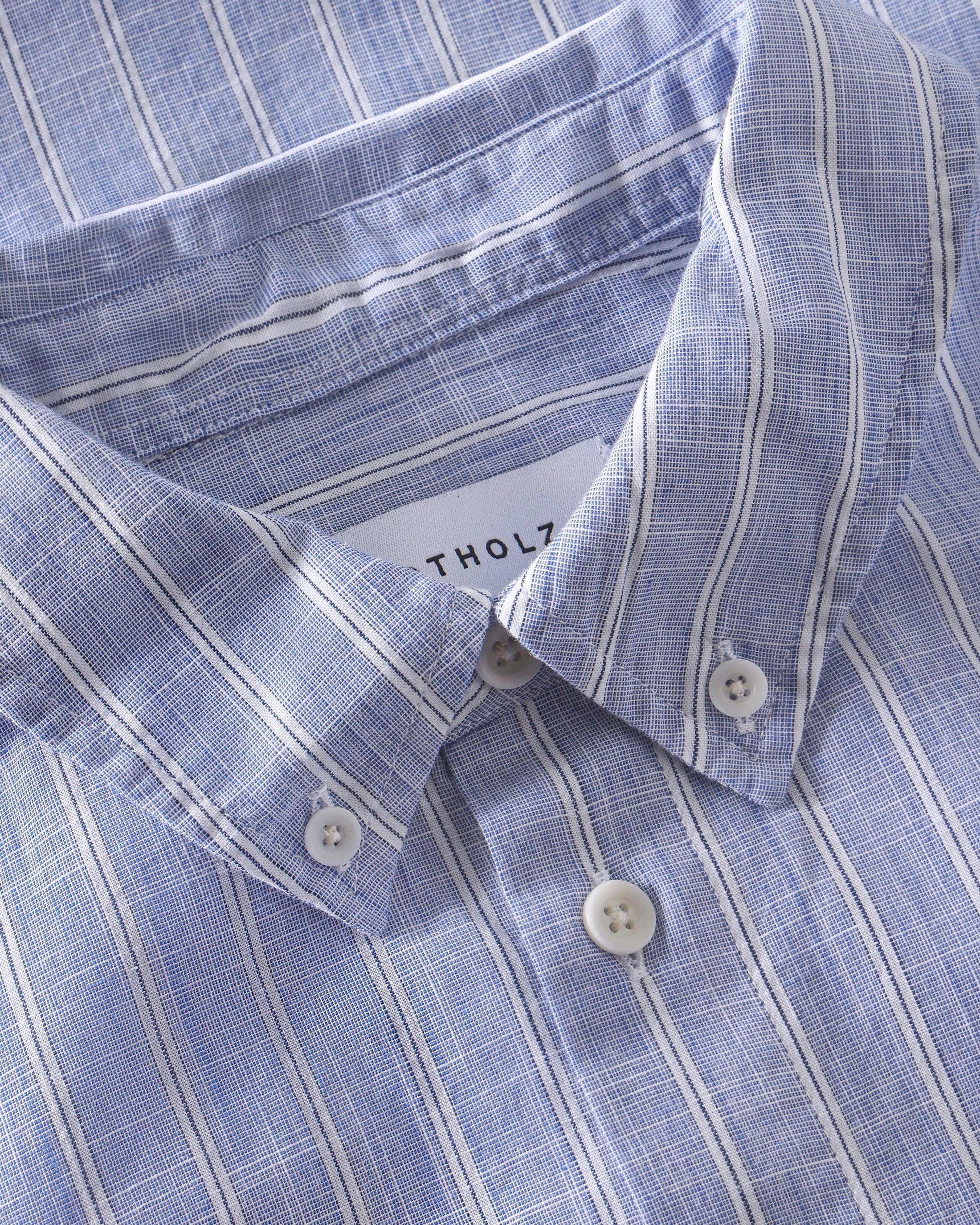 Button-Down Shirt Organic Cotton - Blue Striped