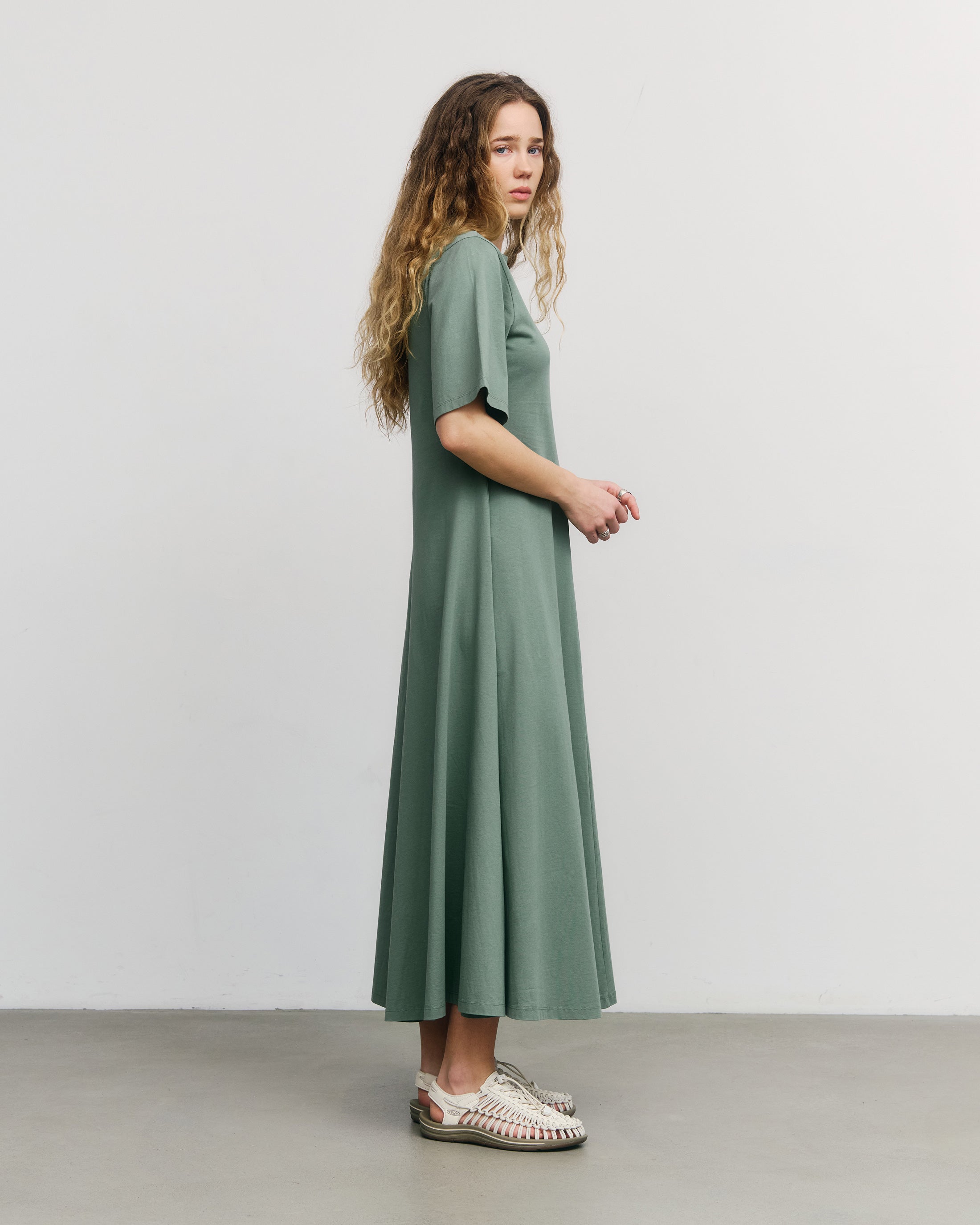Maxi Dress Organic Cotton - Green