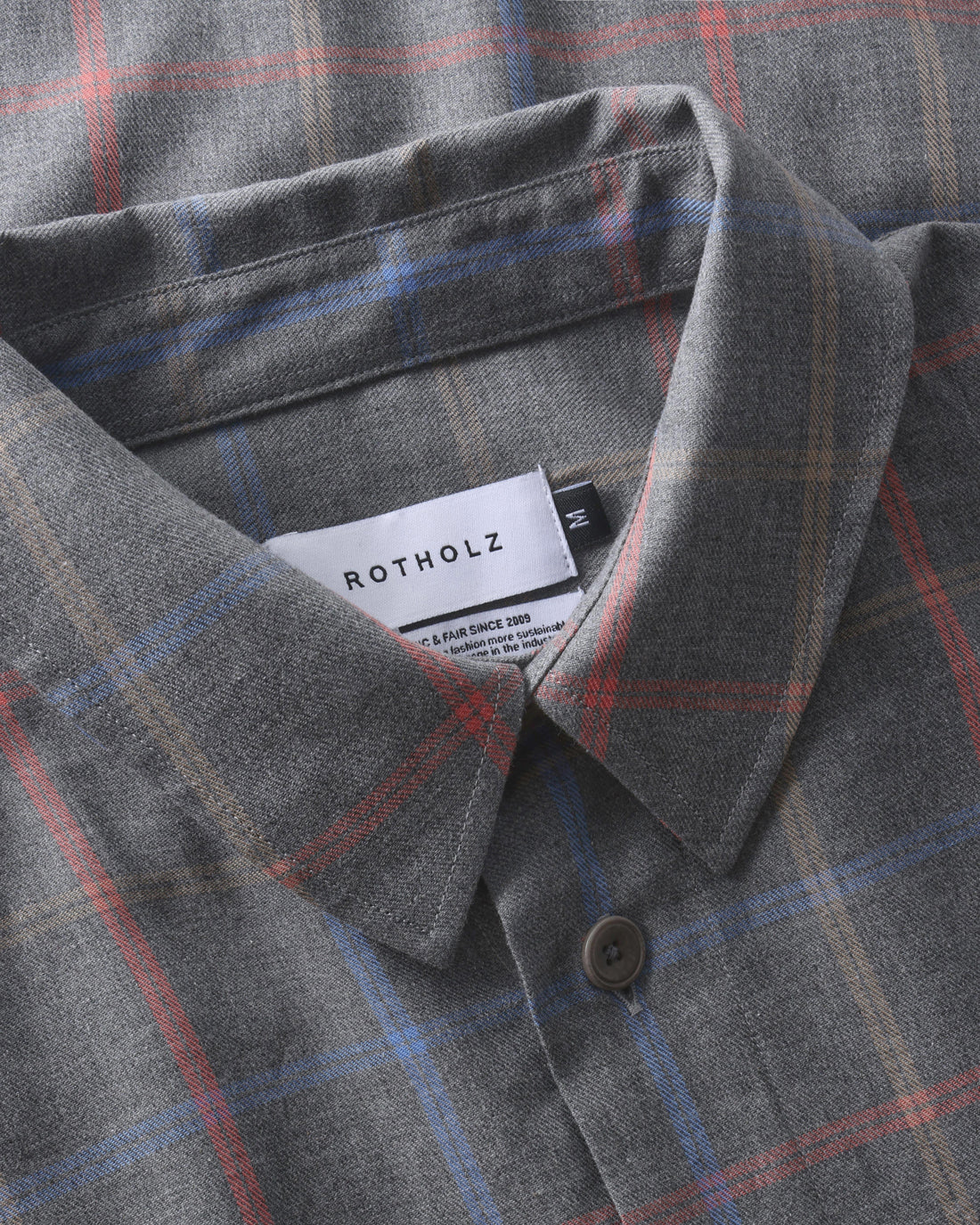 Checkered shirt organic cotton - Grey