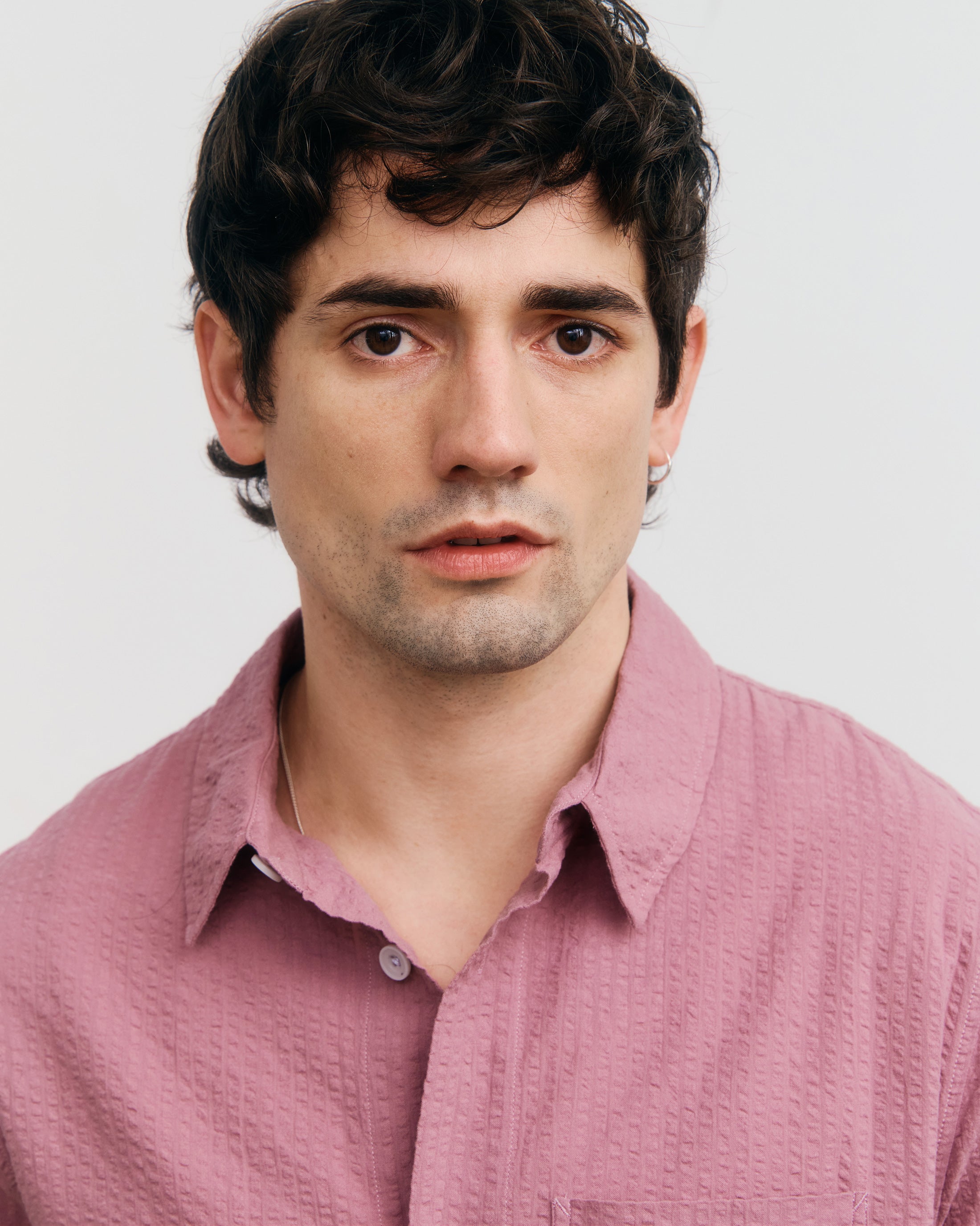 Seersucker Hemd Bio Baumwolle - Pink