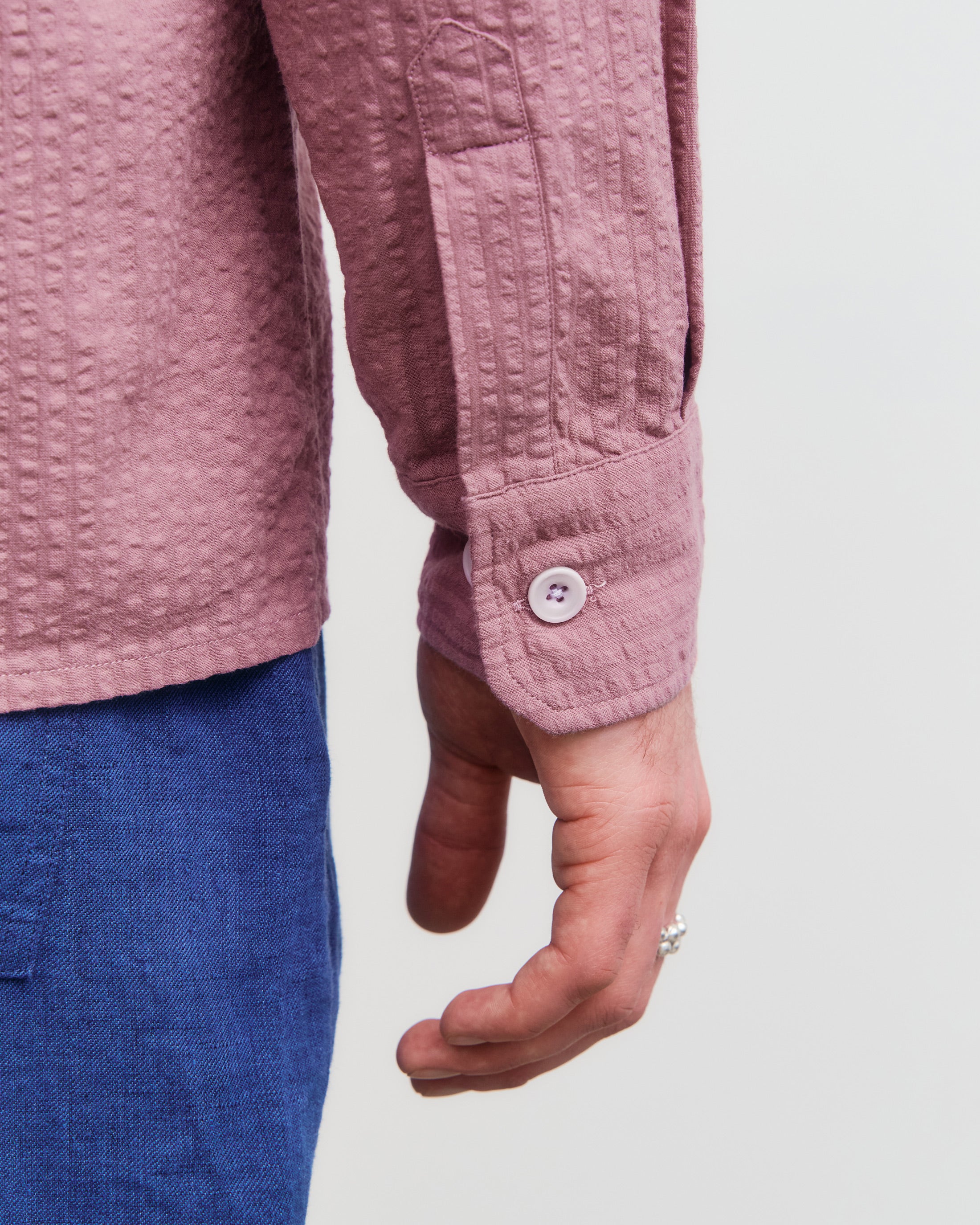 Seersucker Hemd Bio Baumwolle - Pink