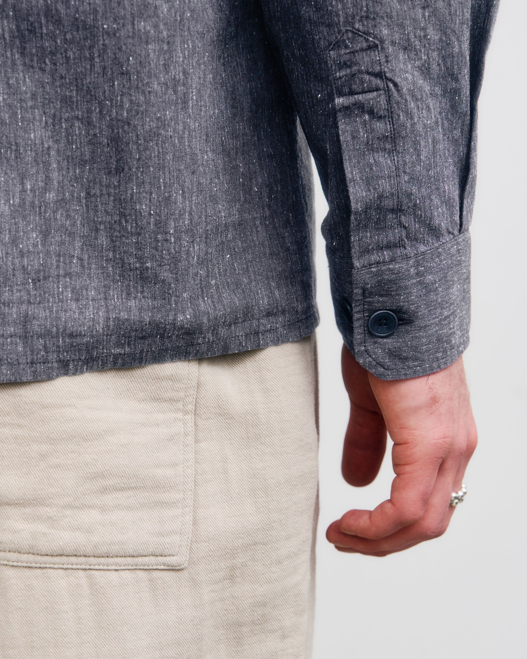 Marl Shirt Organic Cotton - Blue