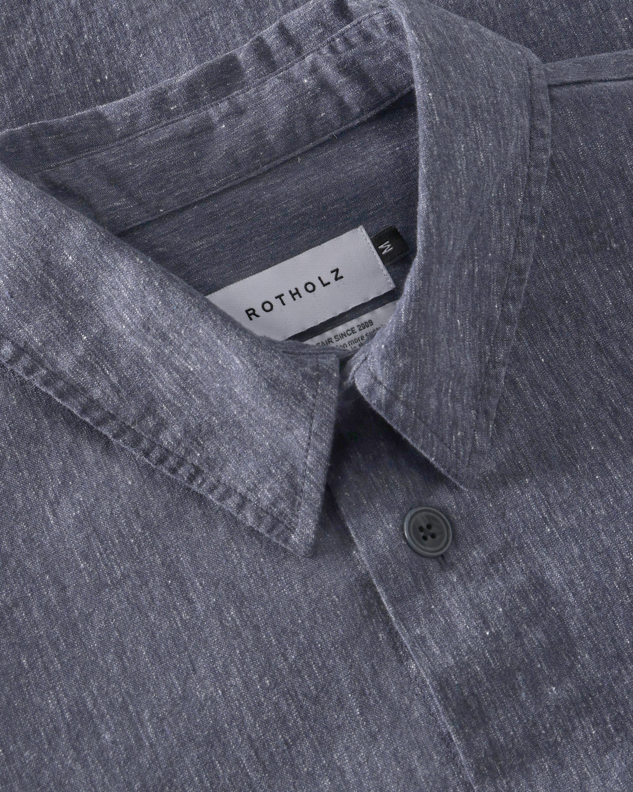 Marl Shirt Organic Cotton - Blue