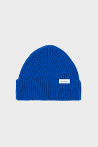 Klassische Mütze Wollmix Ripp - Kobalt Blau