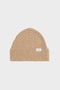 Klassische Mütze Wollmix Ripp - Beige