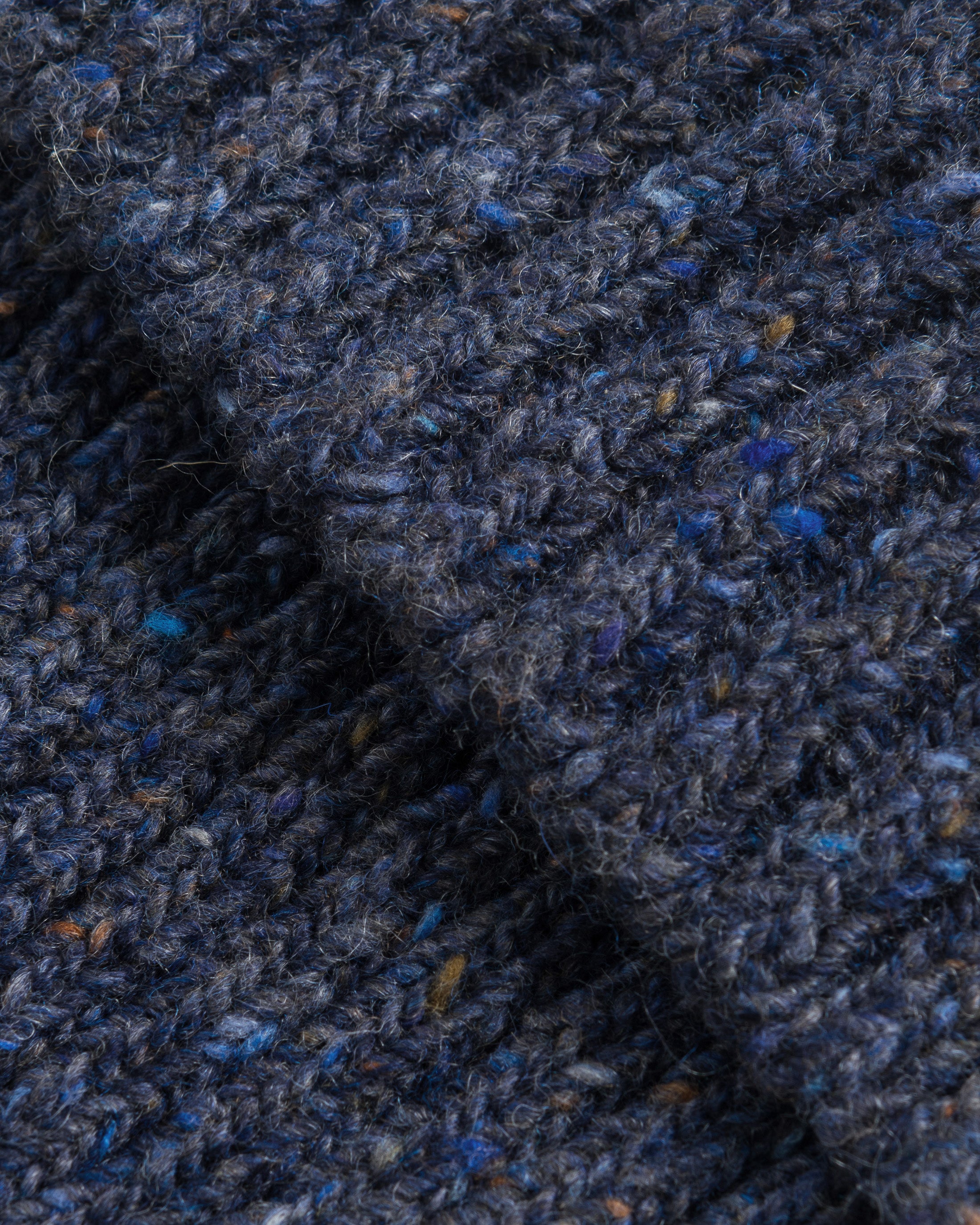 Classic Ribbed Beanie Merino Wool - Speckled Blue FW26