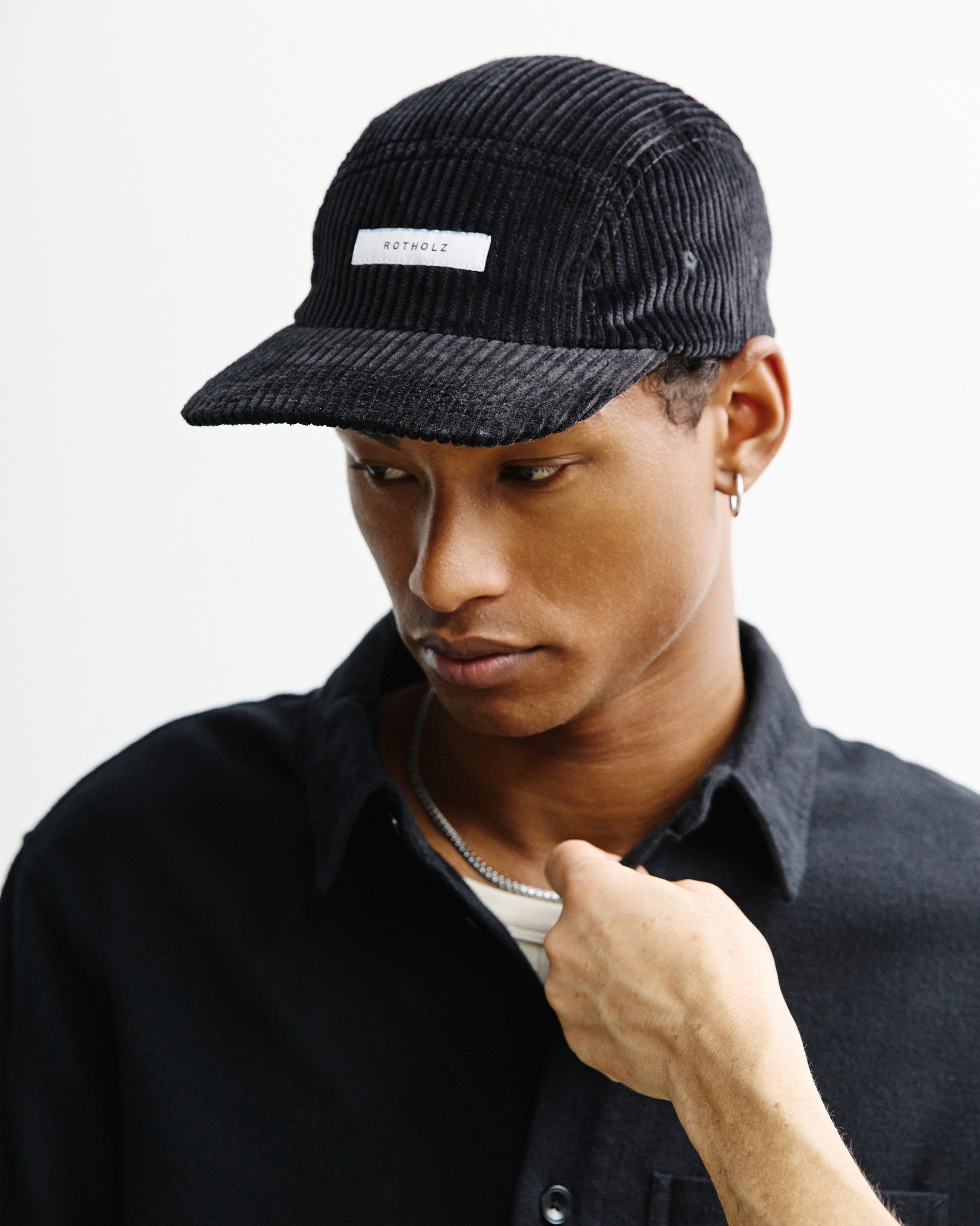 Cord 5-Panel Cap Organic Cotton - Black