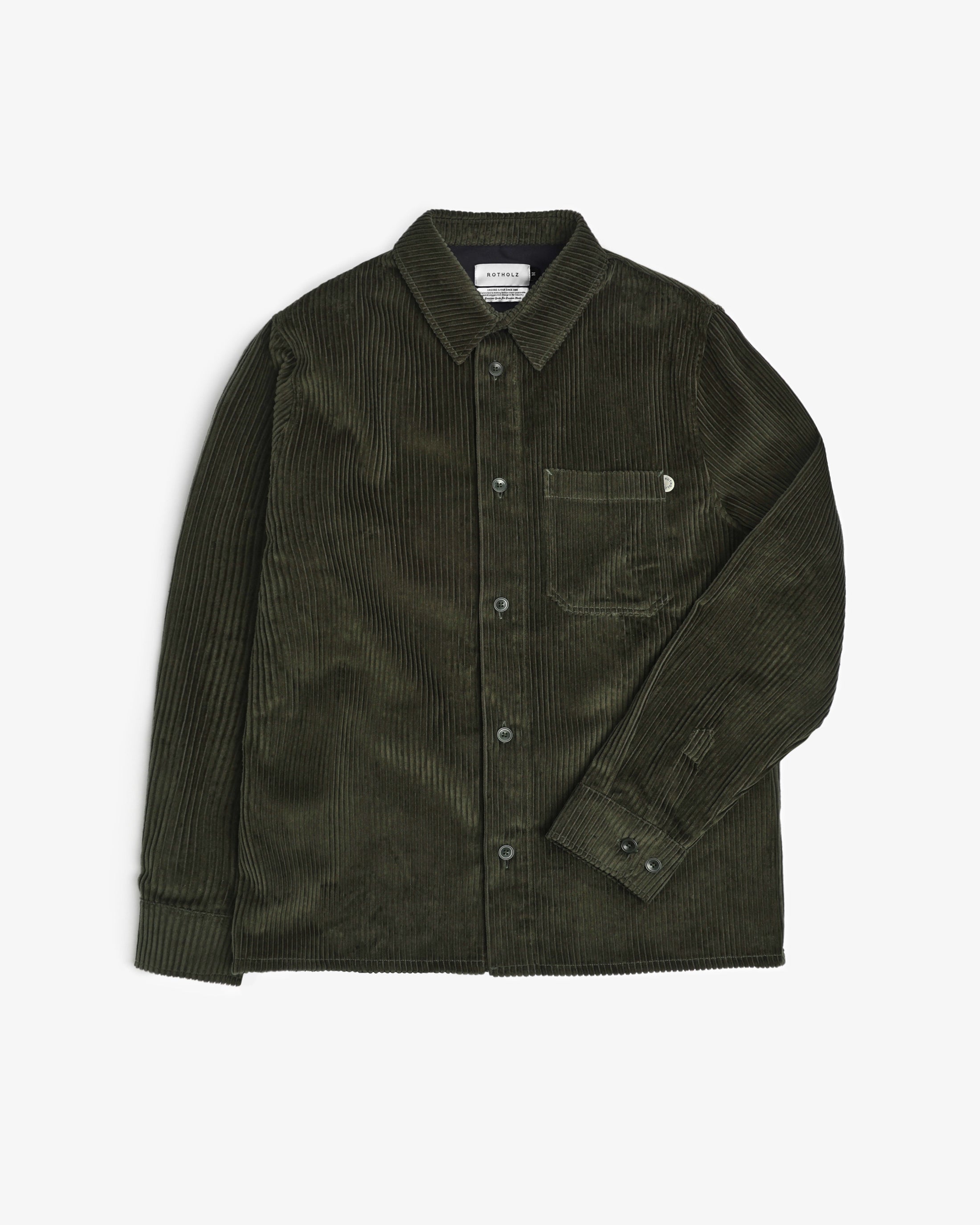 Corduroy Shirt Organic Cotton - Dark Green