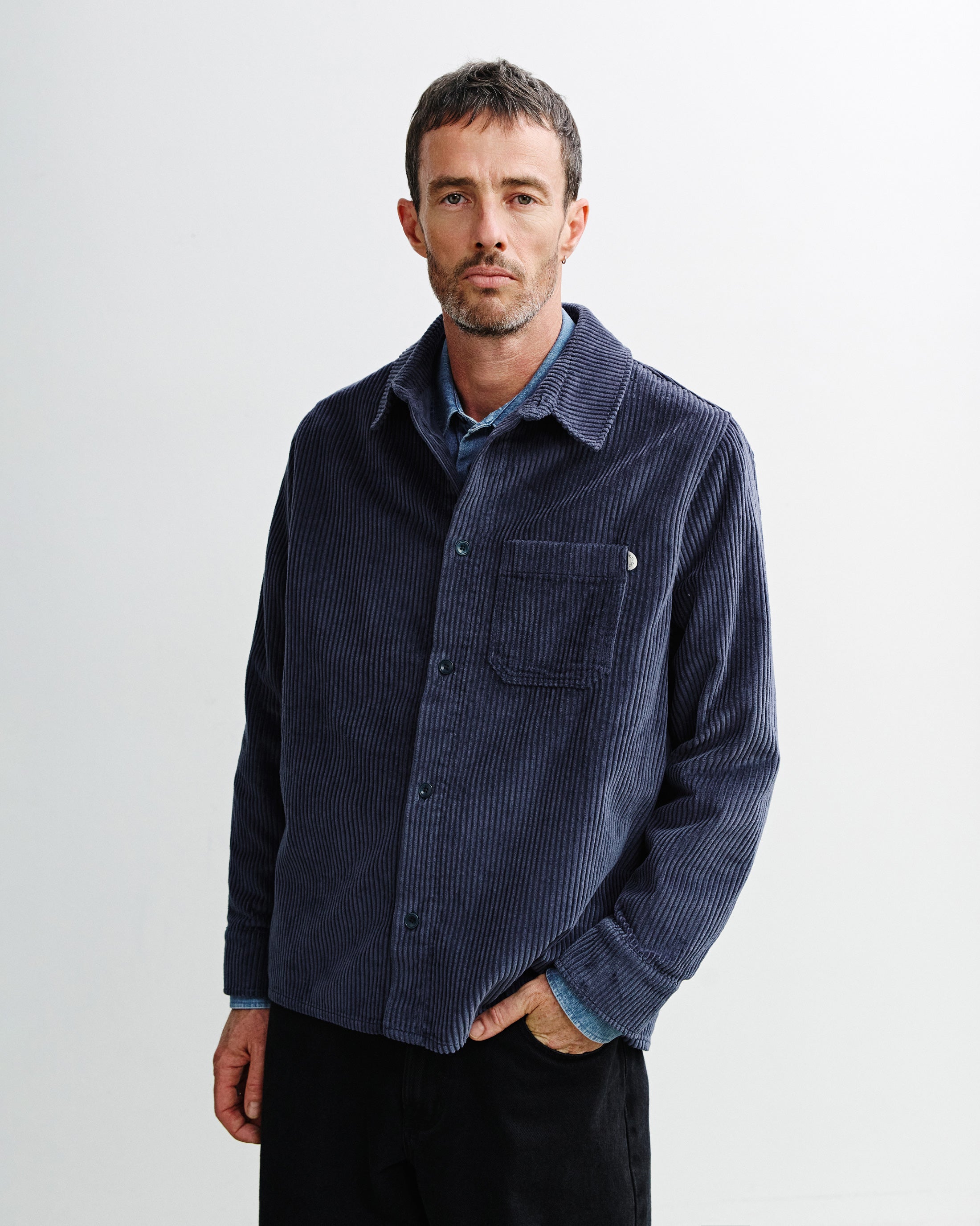 Cord Shirt Organic Cotton - Blue