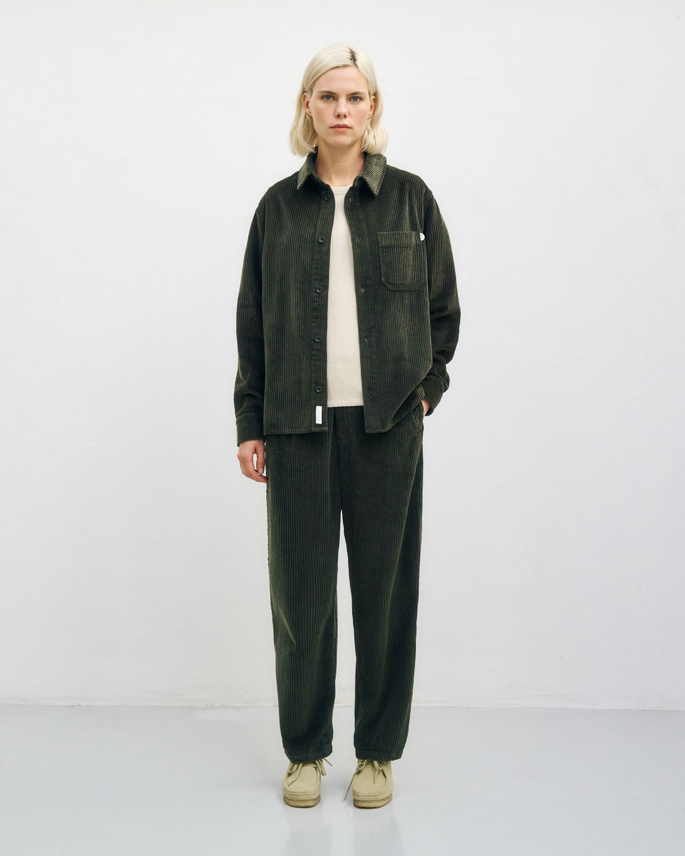 Corduroy Shirt Organic Cotton - Dark Green