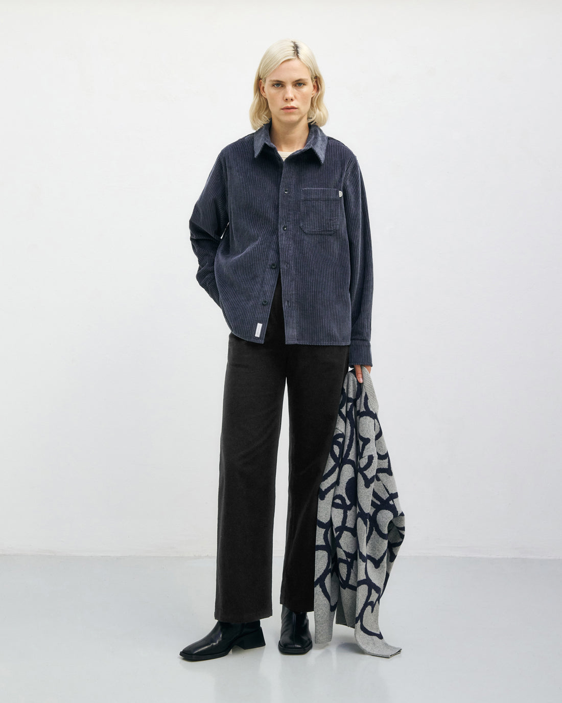 Organic Cotton Corduroy Shirt - Blue
