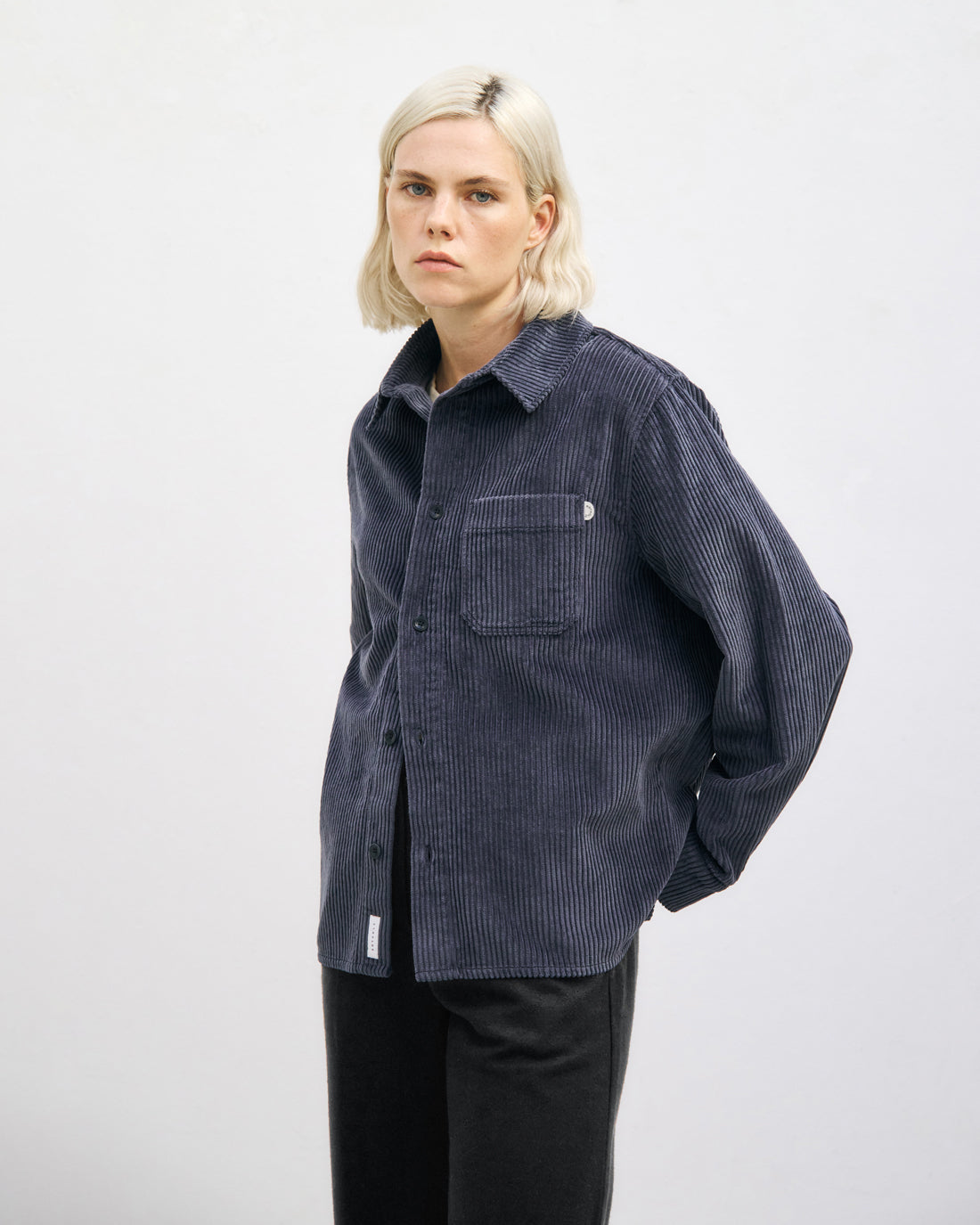 Organic Cotton Corduroy Shirt - Blue