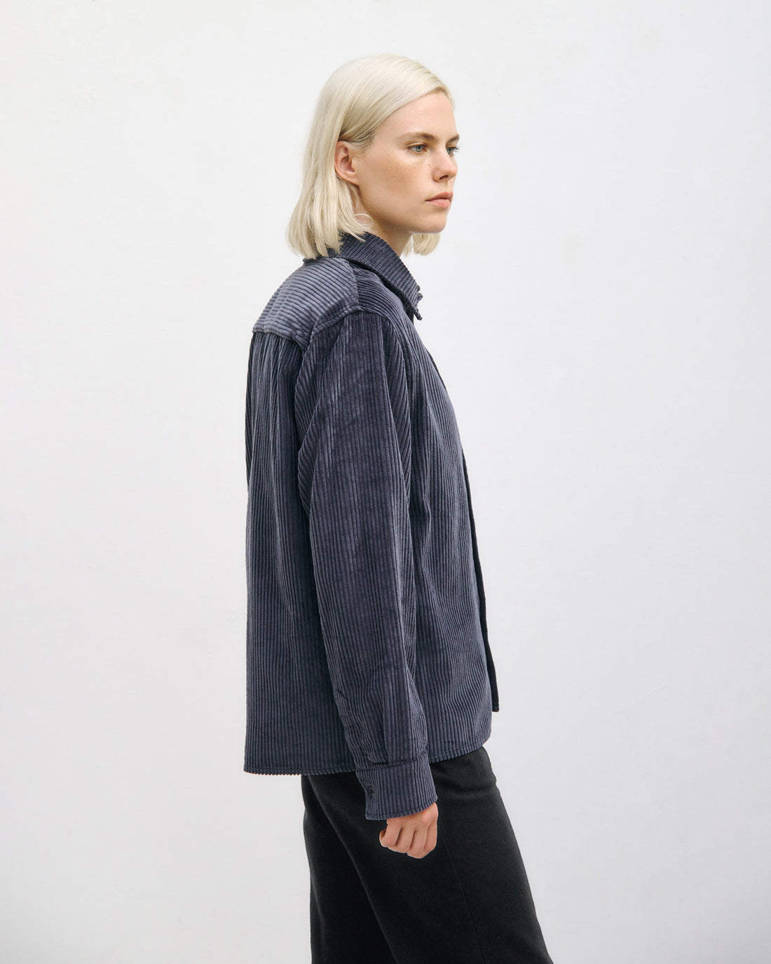 Organic Cotton Corduroy Shirt - Blue