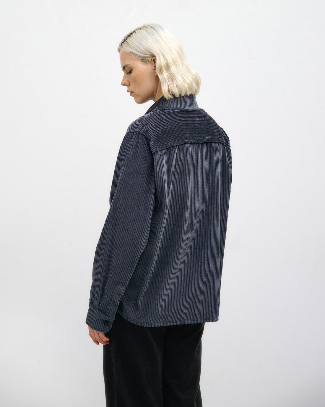 Organic Cotton Corduroy Shirt - Blue