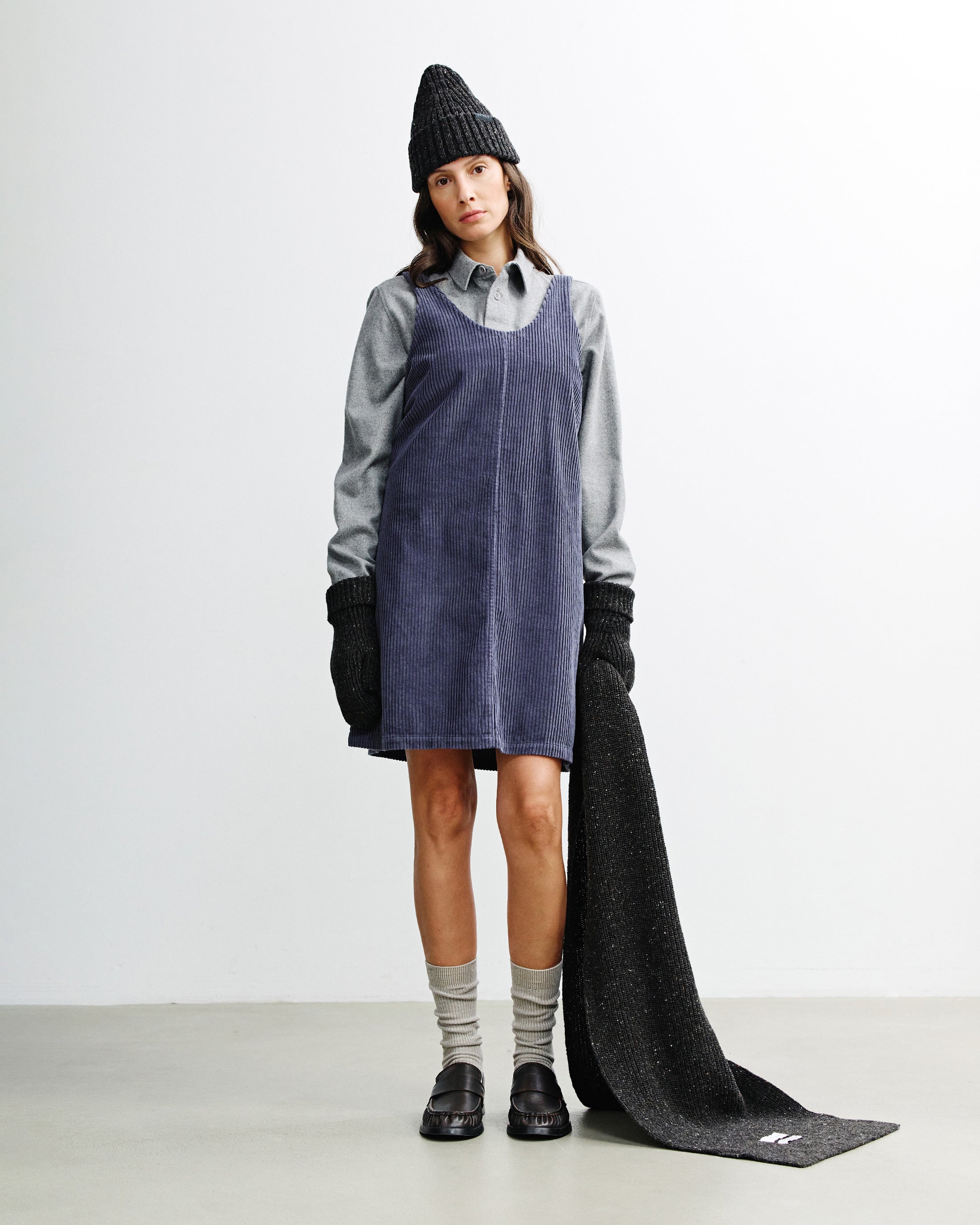 Cord Dress Organic Cotton - Blue