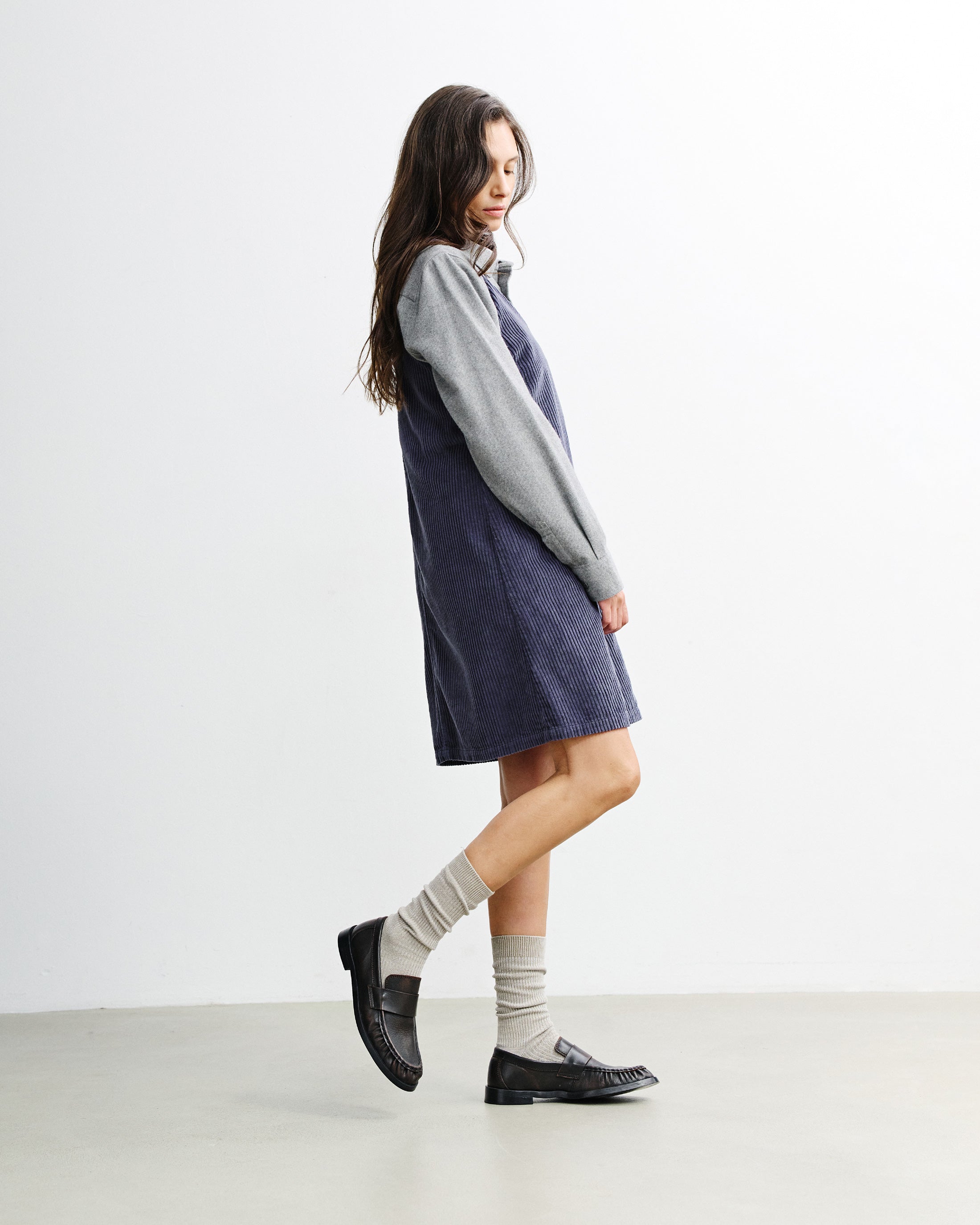 Cord Dress Organic Cotton - Blue