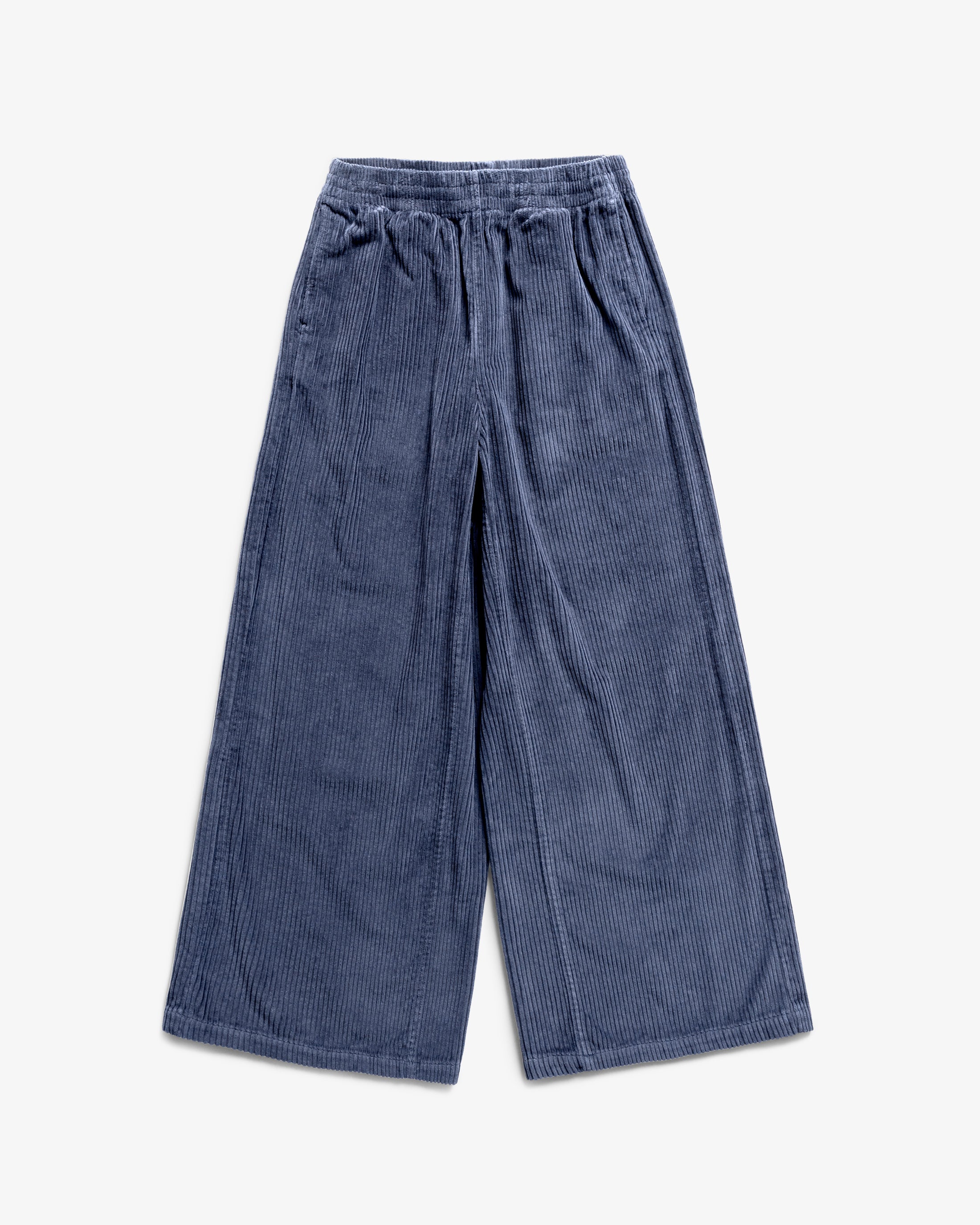 Cord Flared Trousers Organic Cotton - Blue