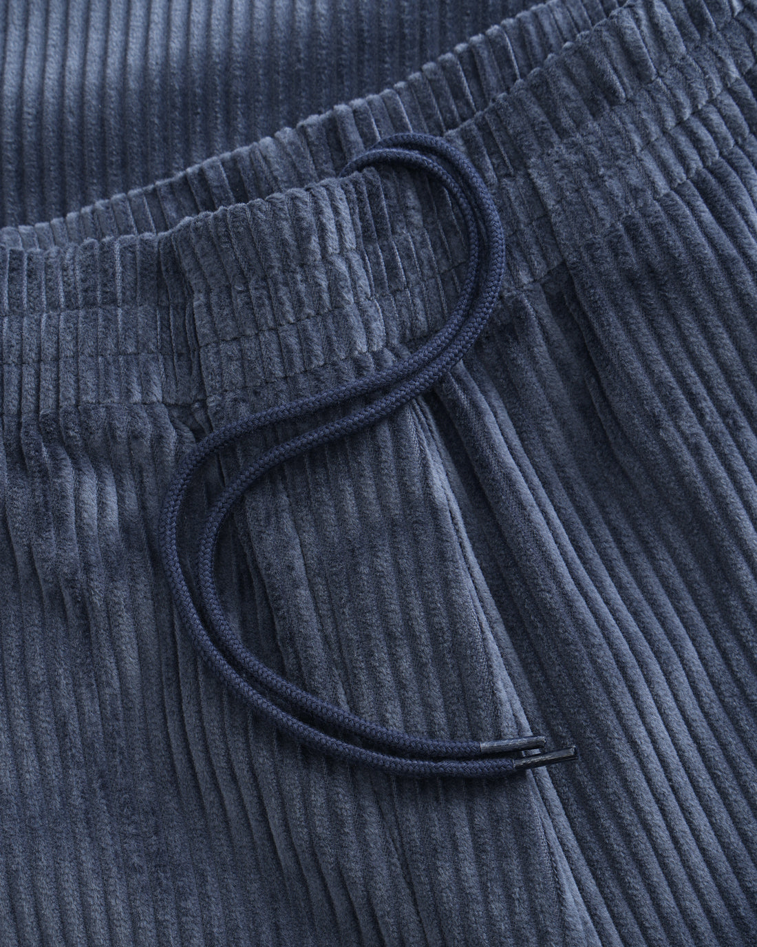 Wide-leg corduroy trousers, organic cotton - blue