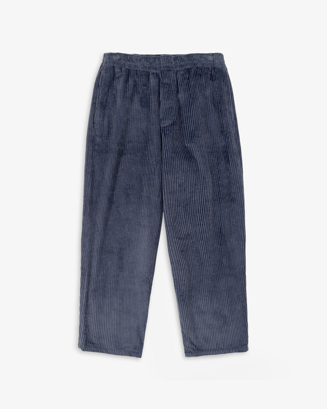 Wide Organic Cotton Corduroy Trousers - Blue