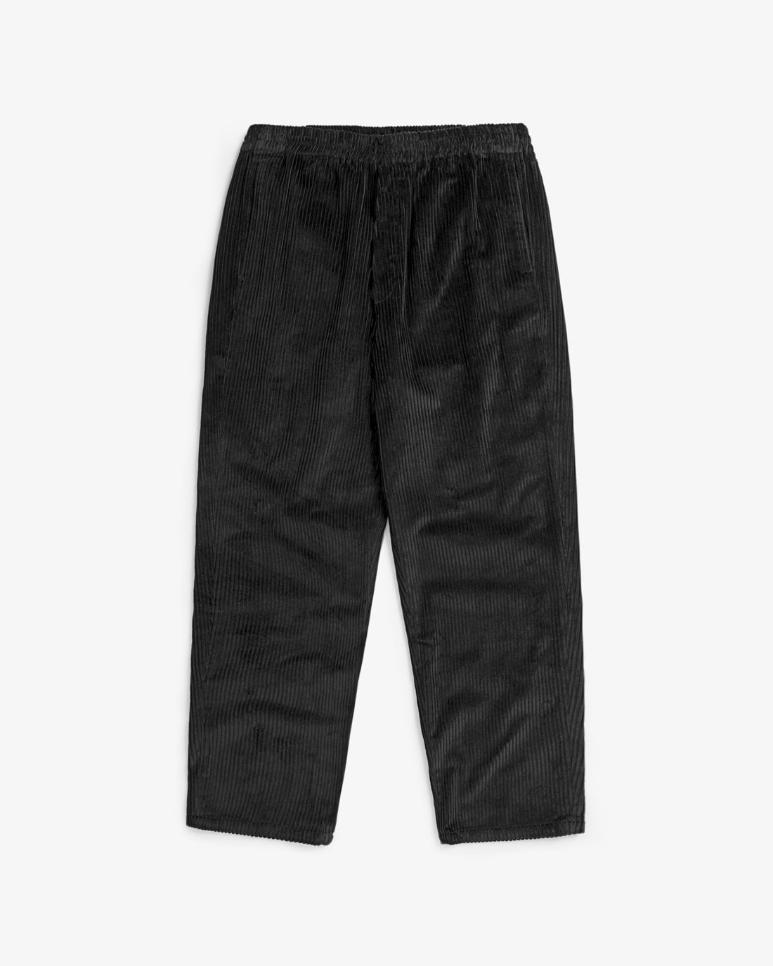 Wide-leg corduroy trousers, organic cotton - black