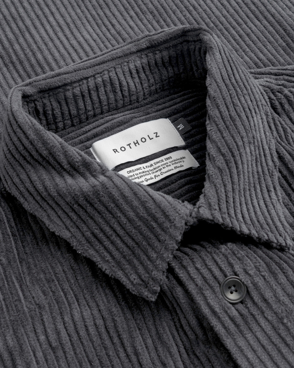 Corduroy Shirt Organic Cotton - Anthracite