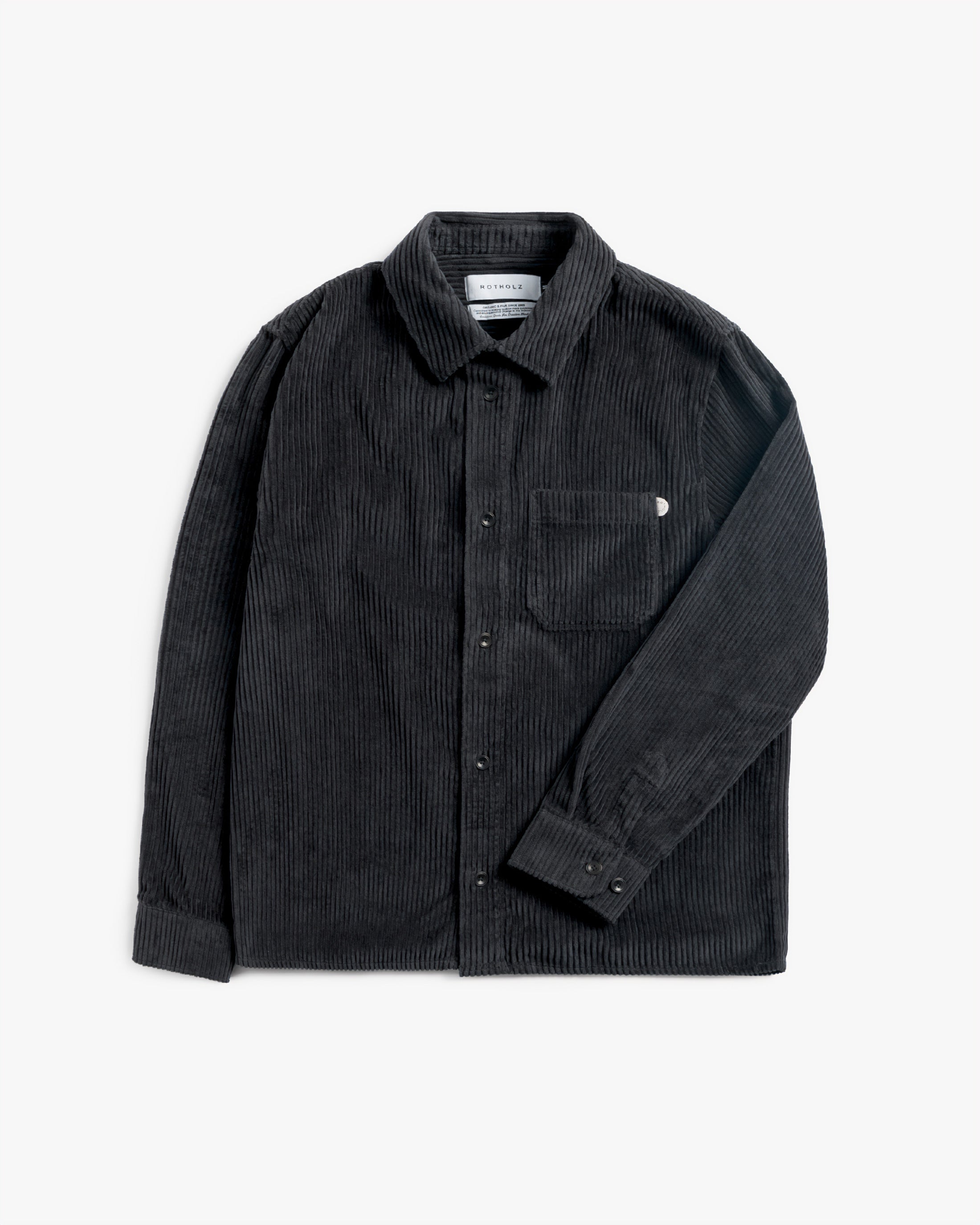 Corduroy Shirt Organic Cotton - Anthracite
