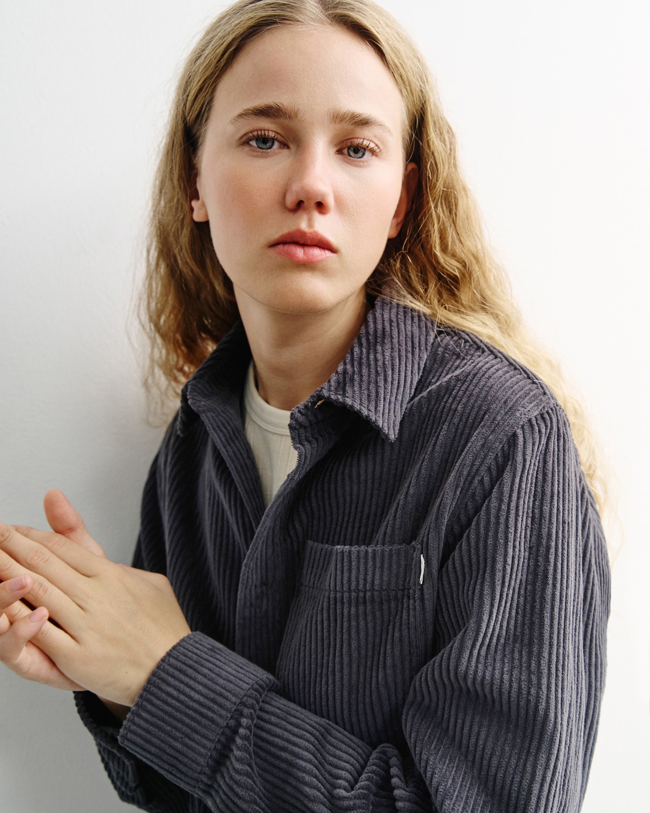 Corduroy Shirt Organic Cotton - Anthracite