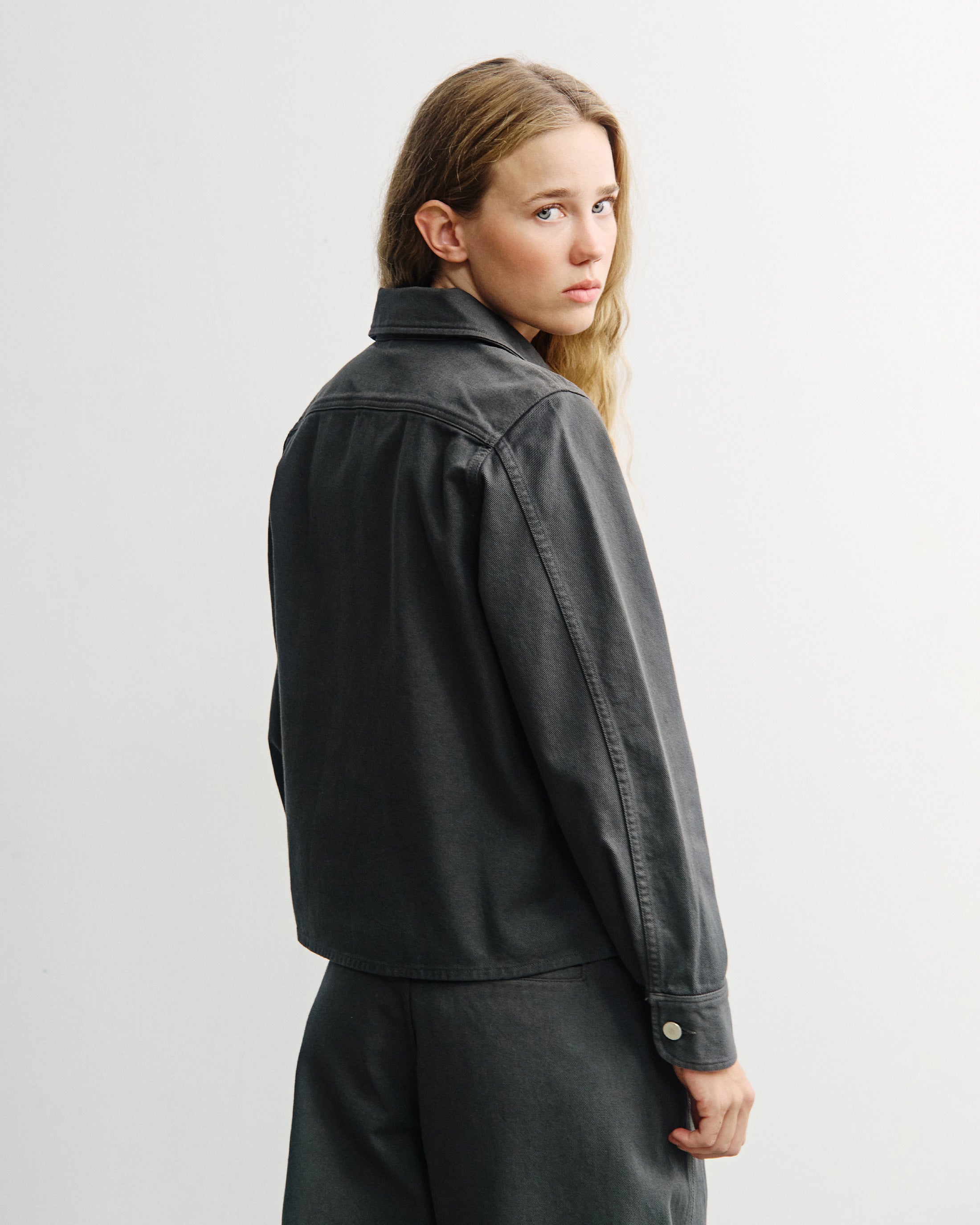 Short Jacket Organic Cotton - Grey