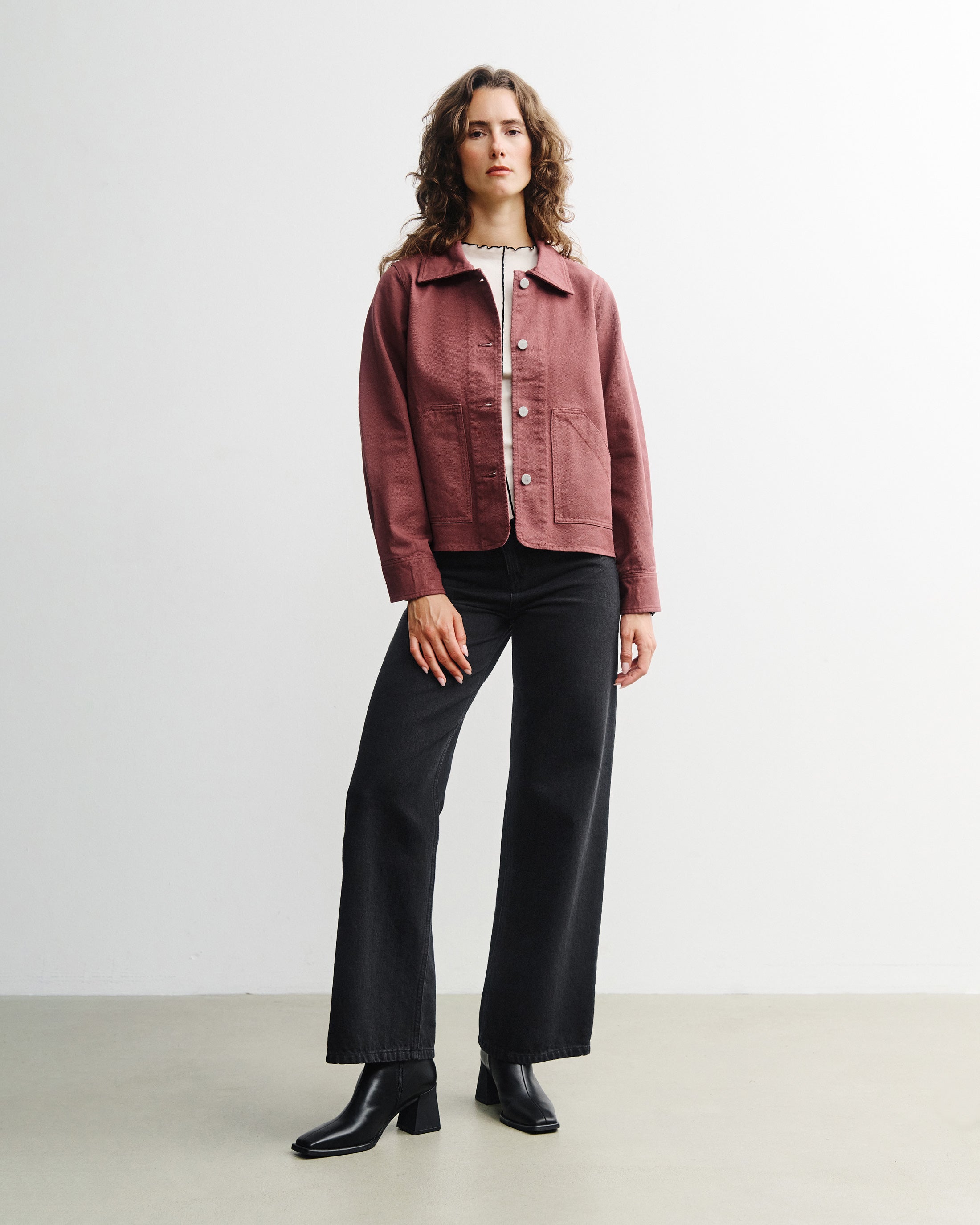 Short Jacket Organic Cotton - Red