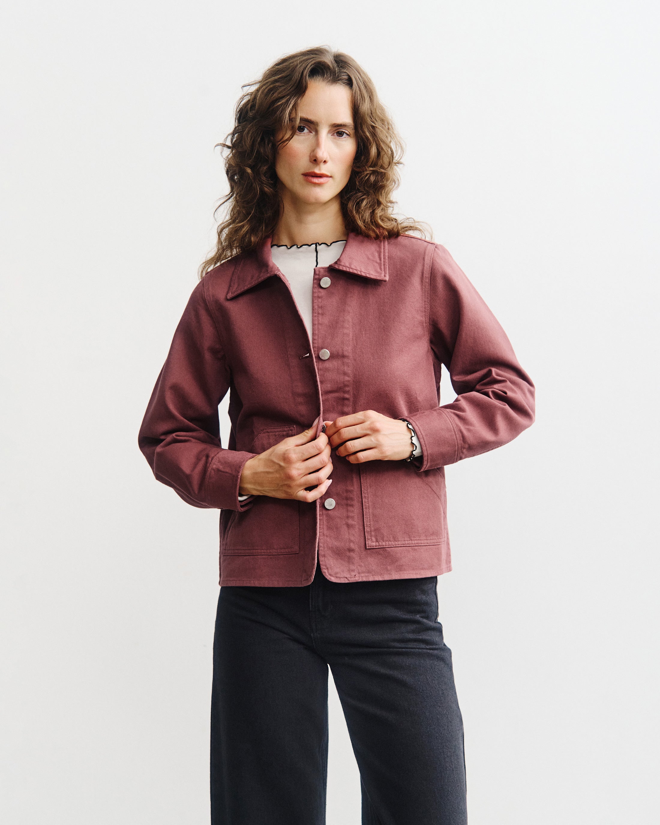 Short Jacket Organic Cotton - Red