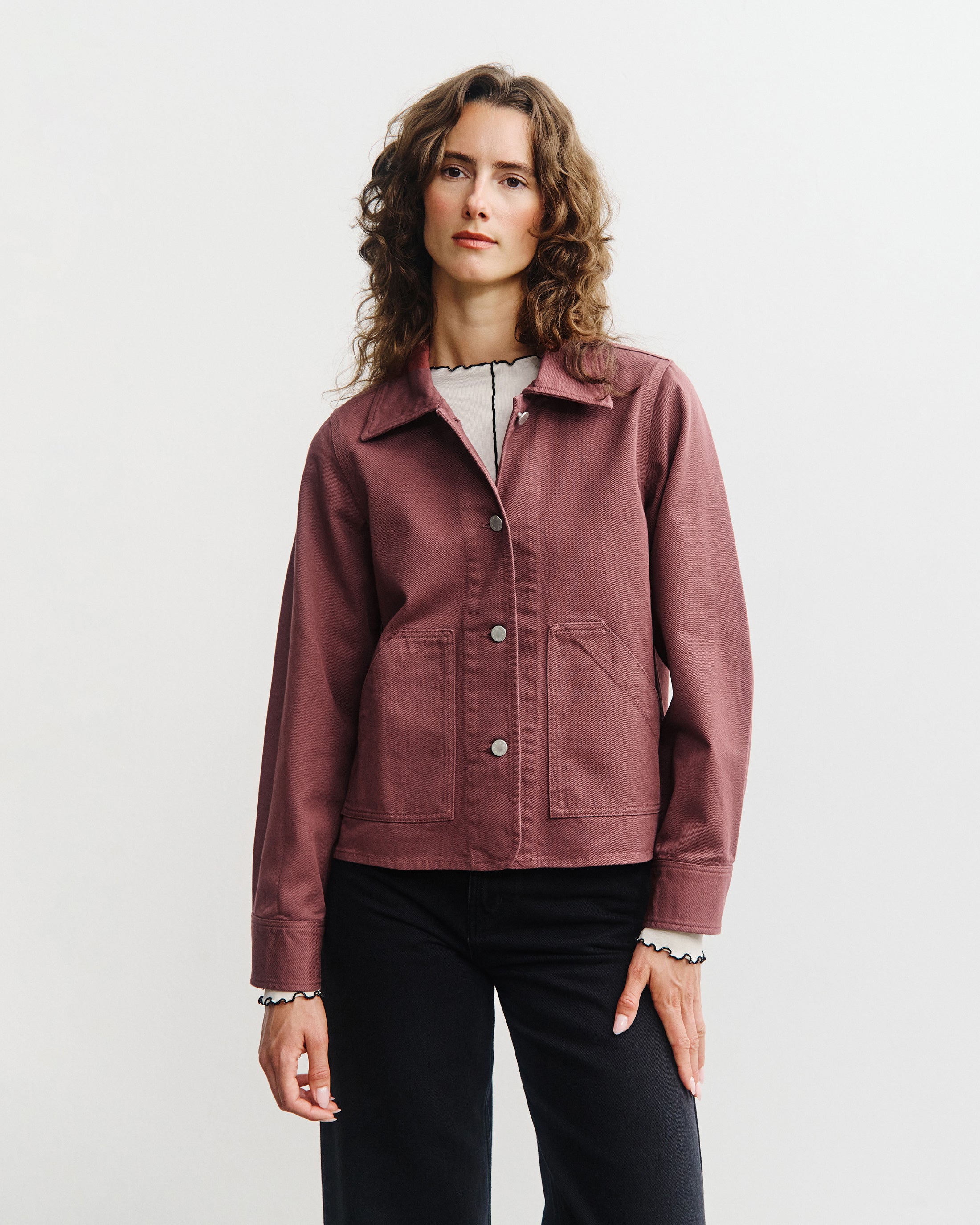 Short Jacket Organic Cotton - Red