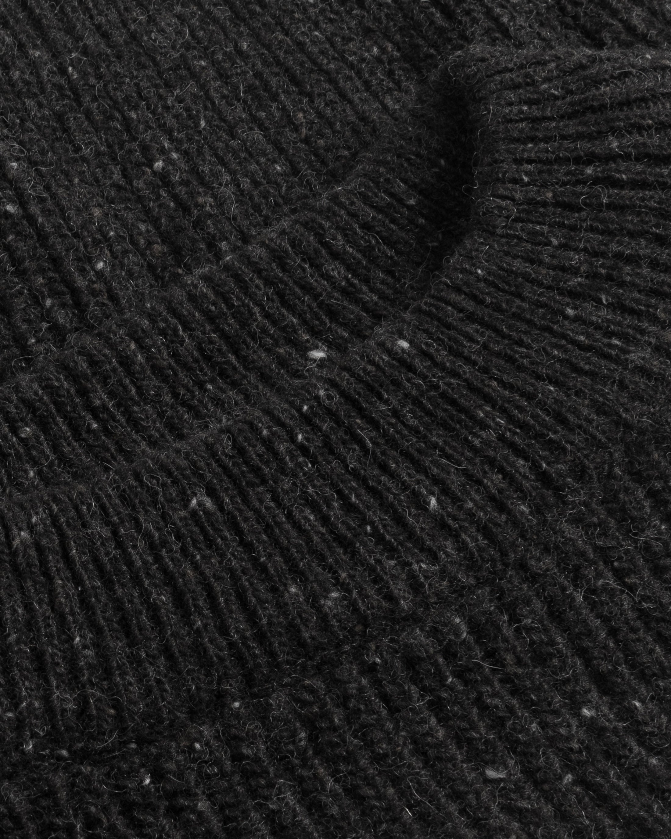 Cropped Knit Sweater - Speckled Black FW26