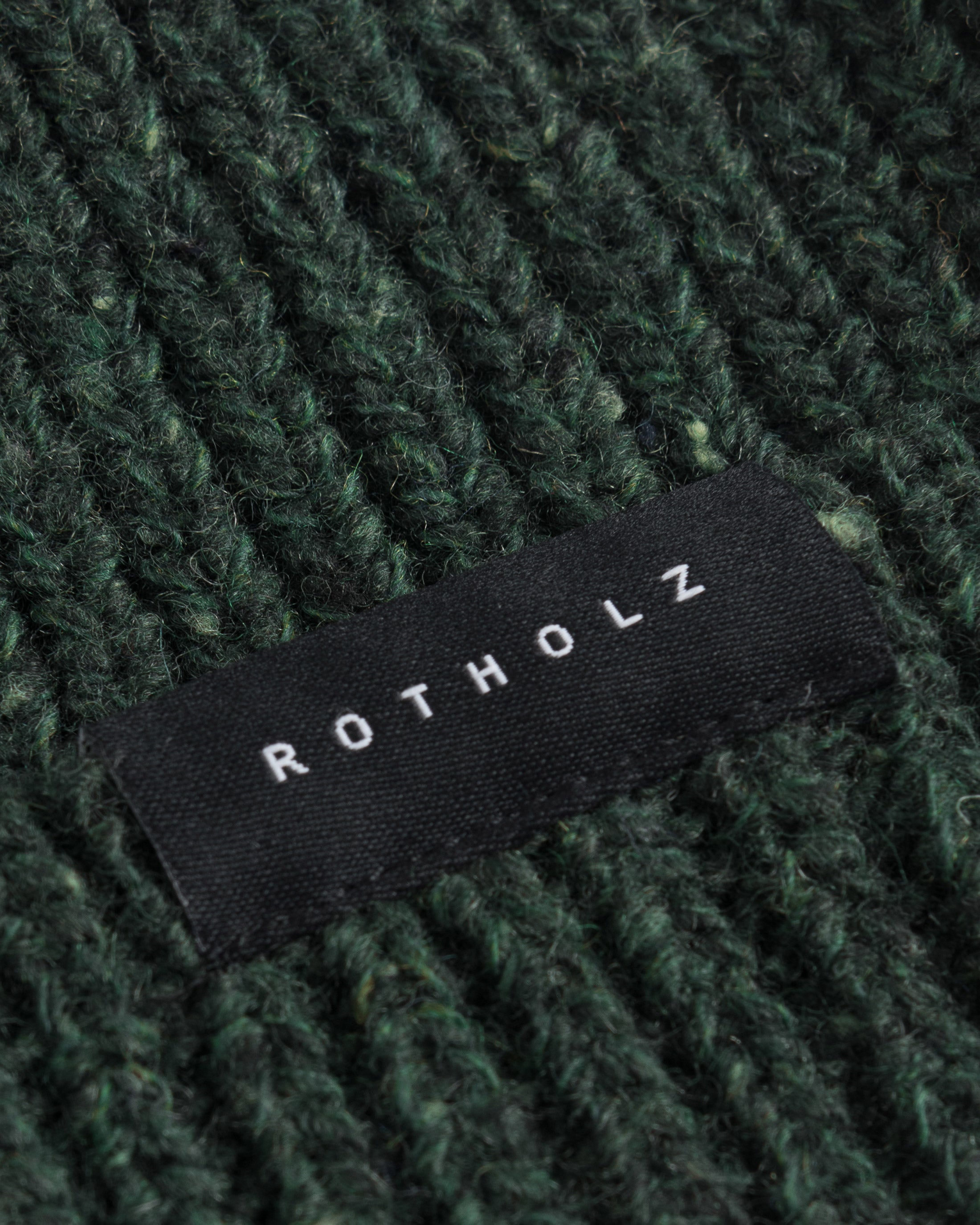 Classic Ribbed Beanie Merino Wool - Speckled Green FW26