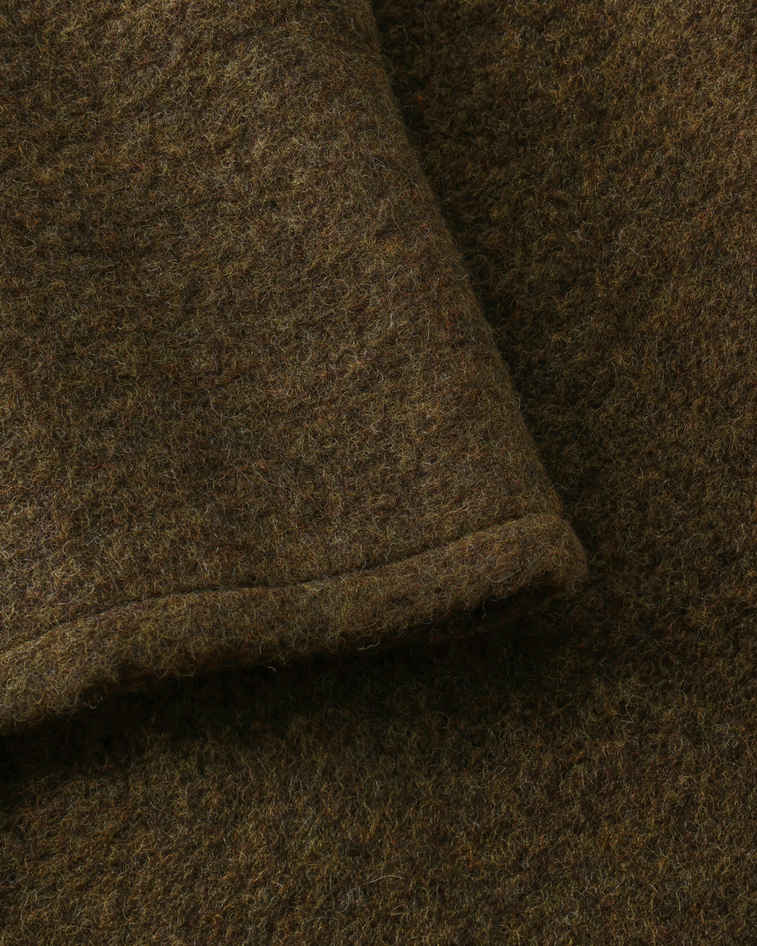 Short vest organic wool - dark green