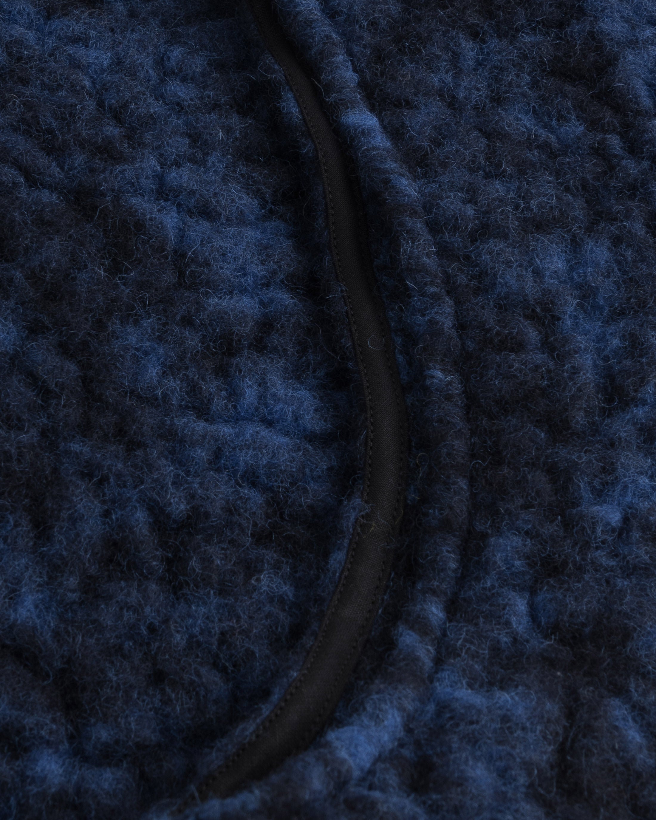 Short Vest Organic Wool - Sherpa Blue