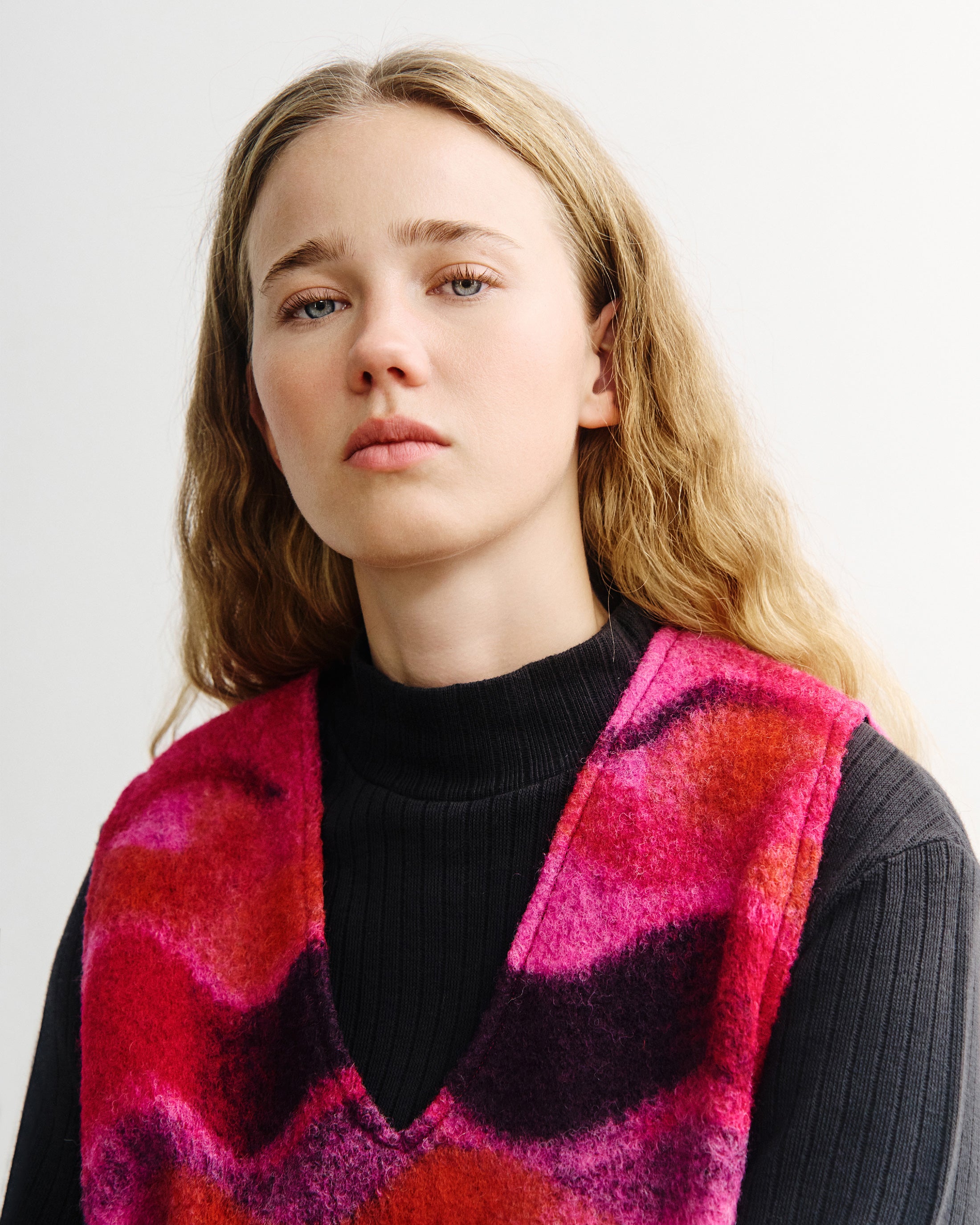Short Vest Organic Wool - Pink