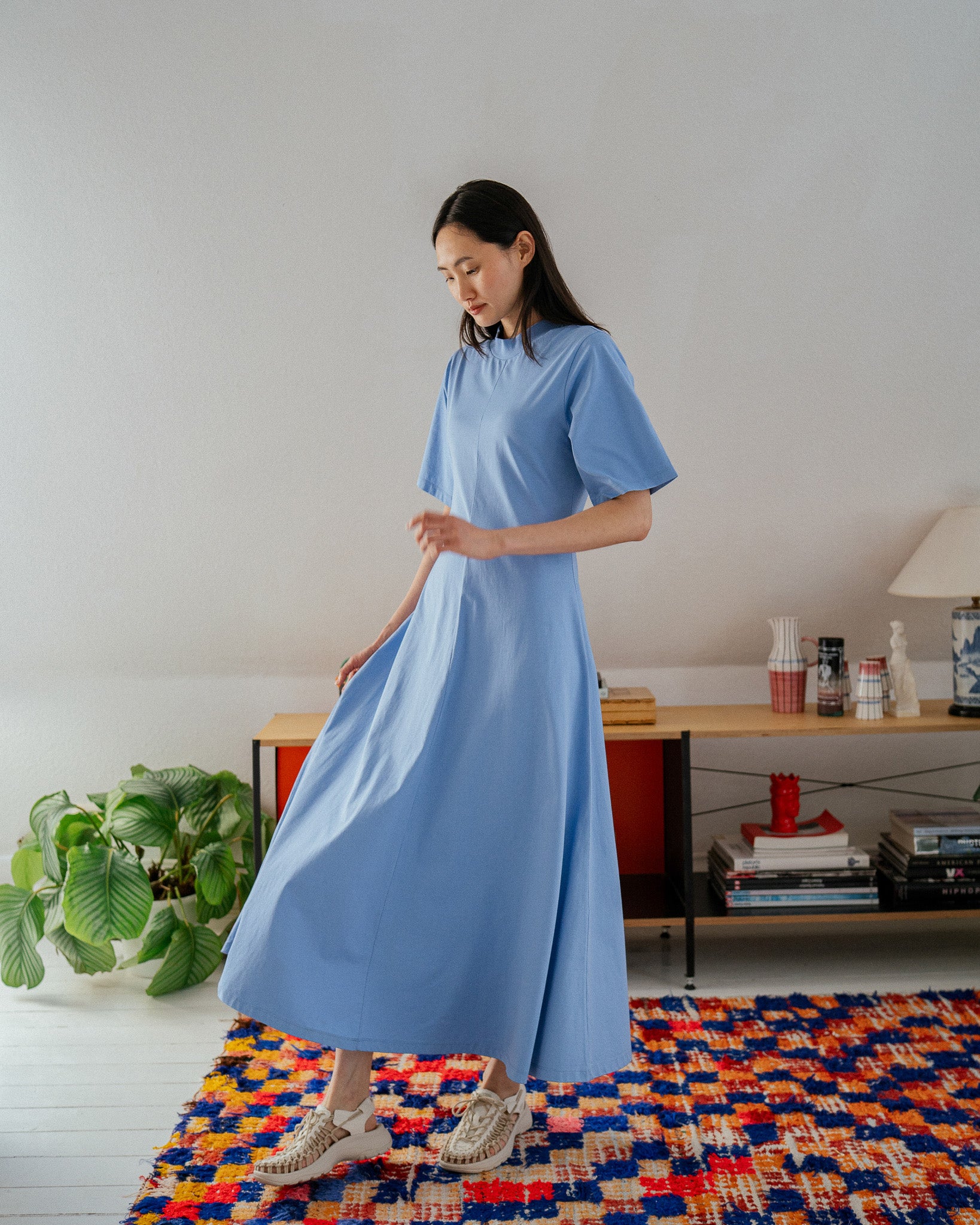Maxi Dress Organic Cotton - Blue