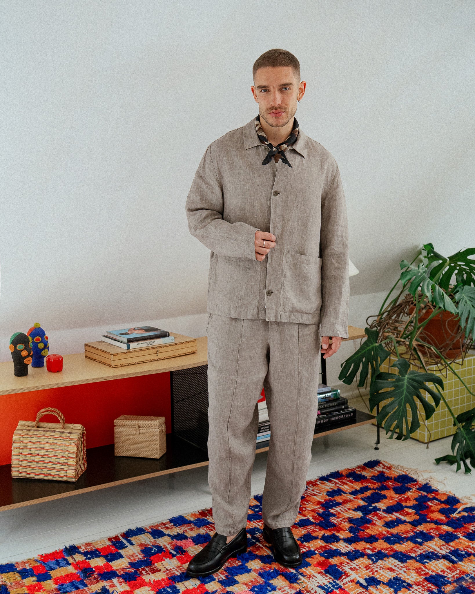 Light Workwear Jacket Organic Cotton - Sand