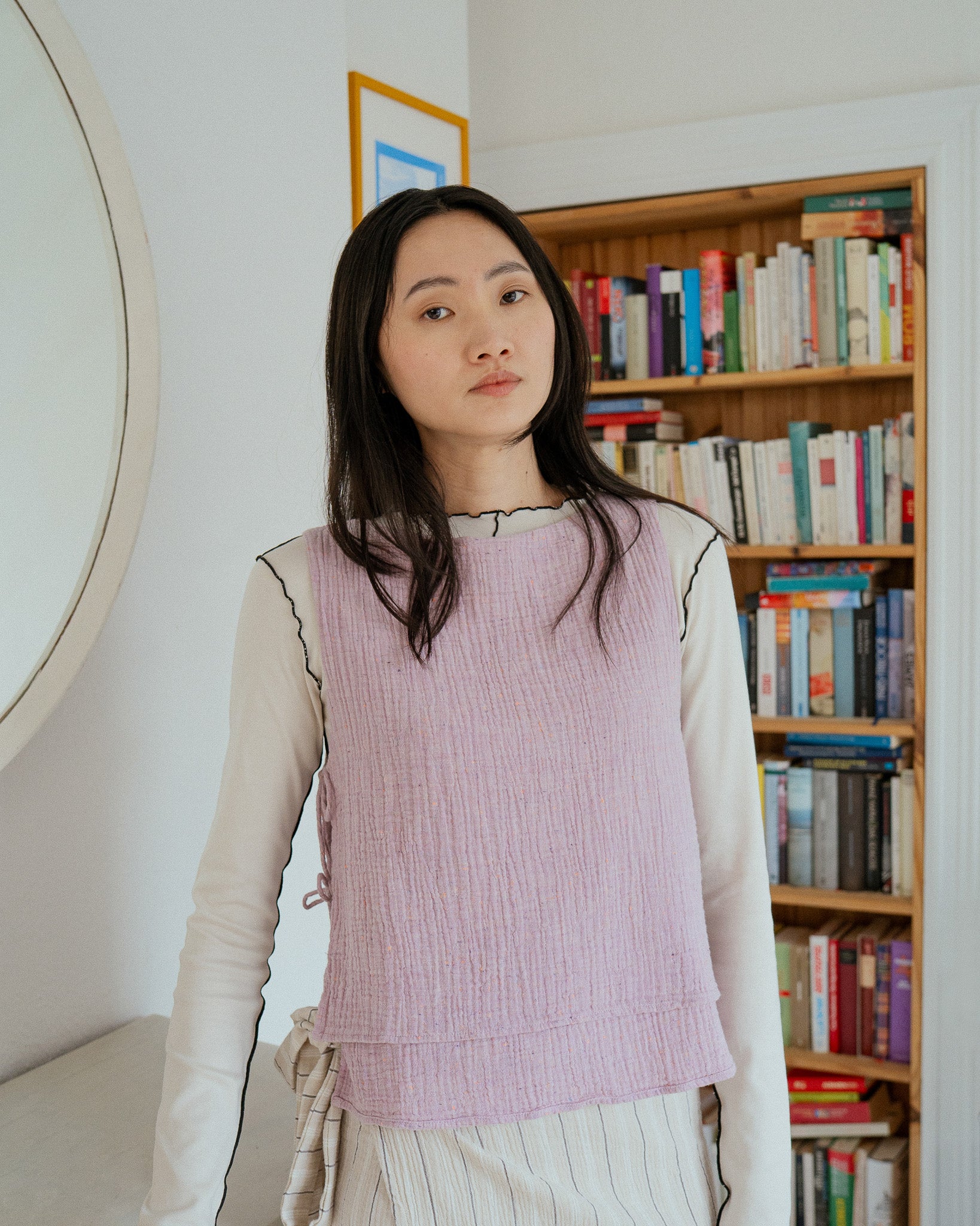 Wrap Top Organic Cotton - Pink