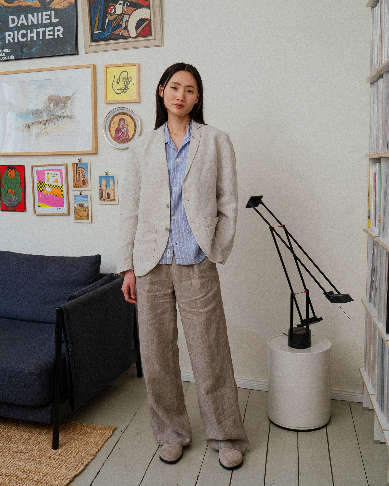 Linen Blazer Organic Cotton - Natural