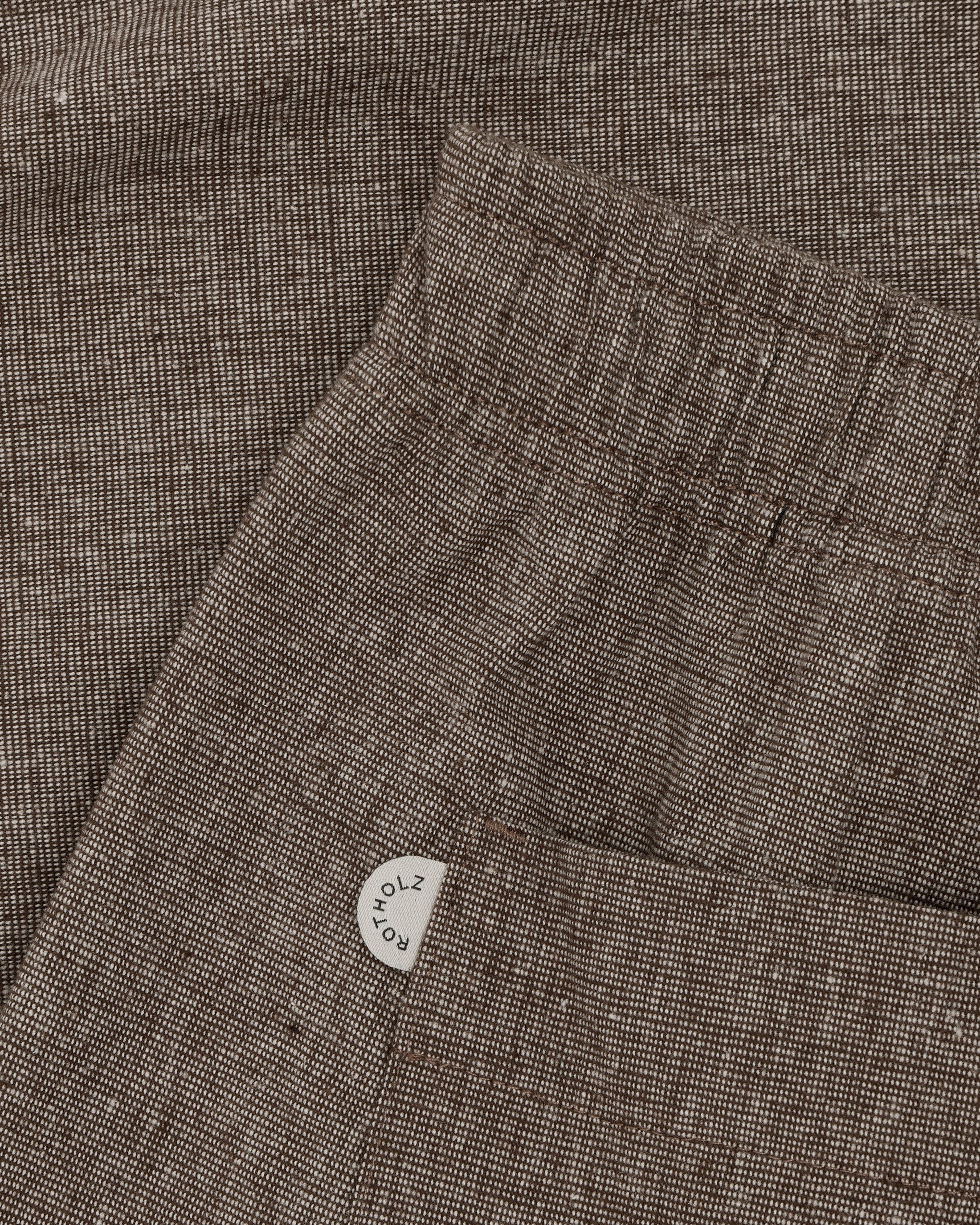 Wide pleated trousers organic cotton - canvas brown