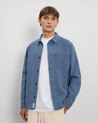 Denim Hemd Recycelte Baumwolle - Blau