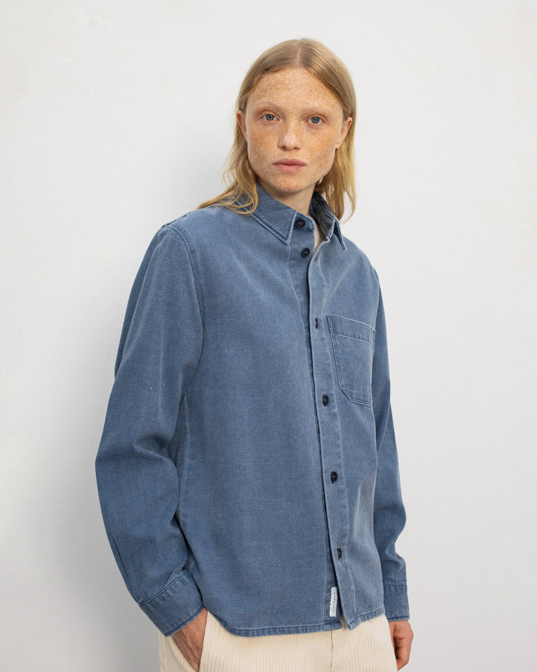 Denim Shirt Recycled Cotton - Blue