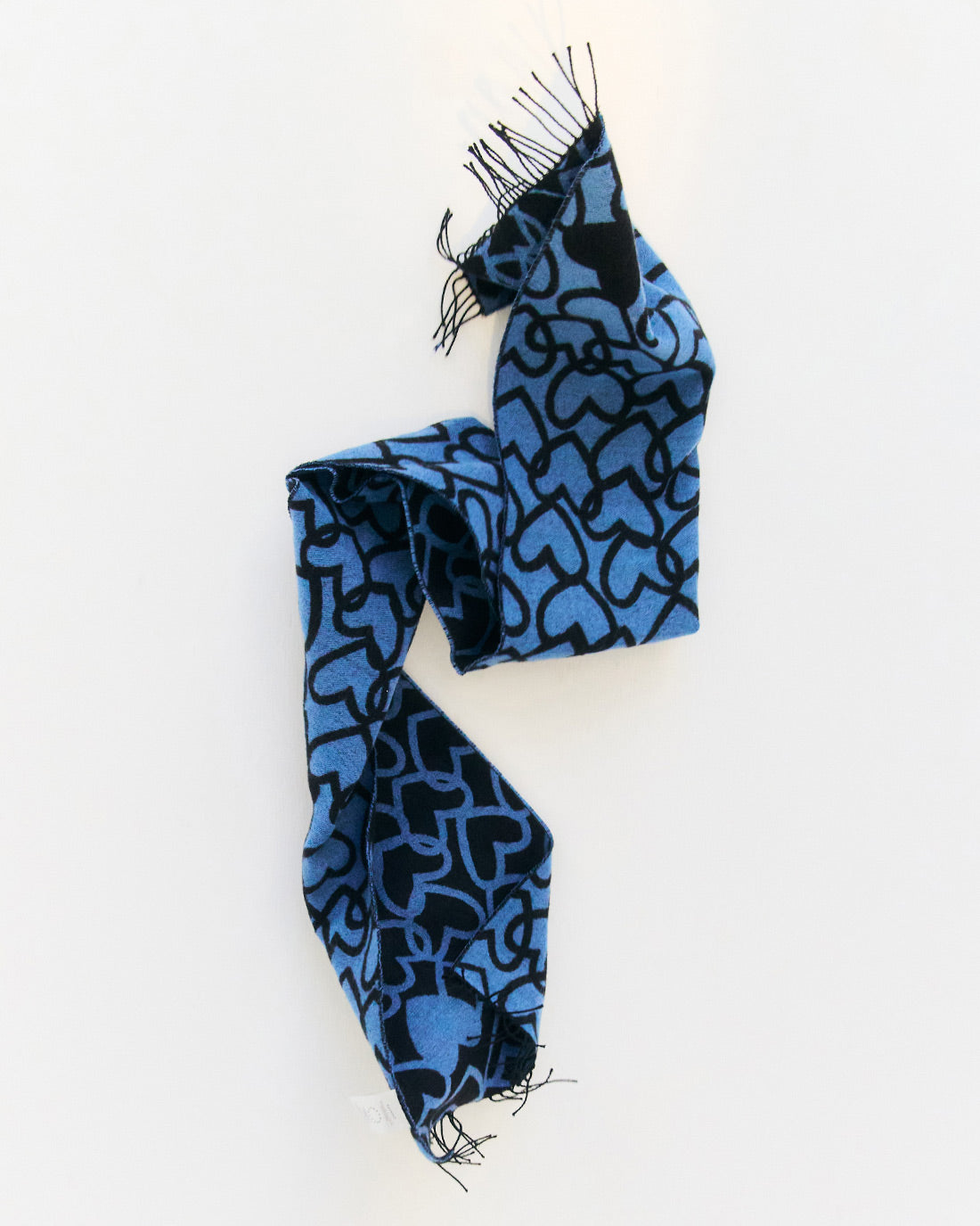 Affection Scarf Merino Wool - Black / Blue