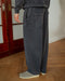 Weite Sweatpant Mit Bundfalte Bio Baumwolle - Washed Black